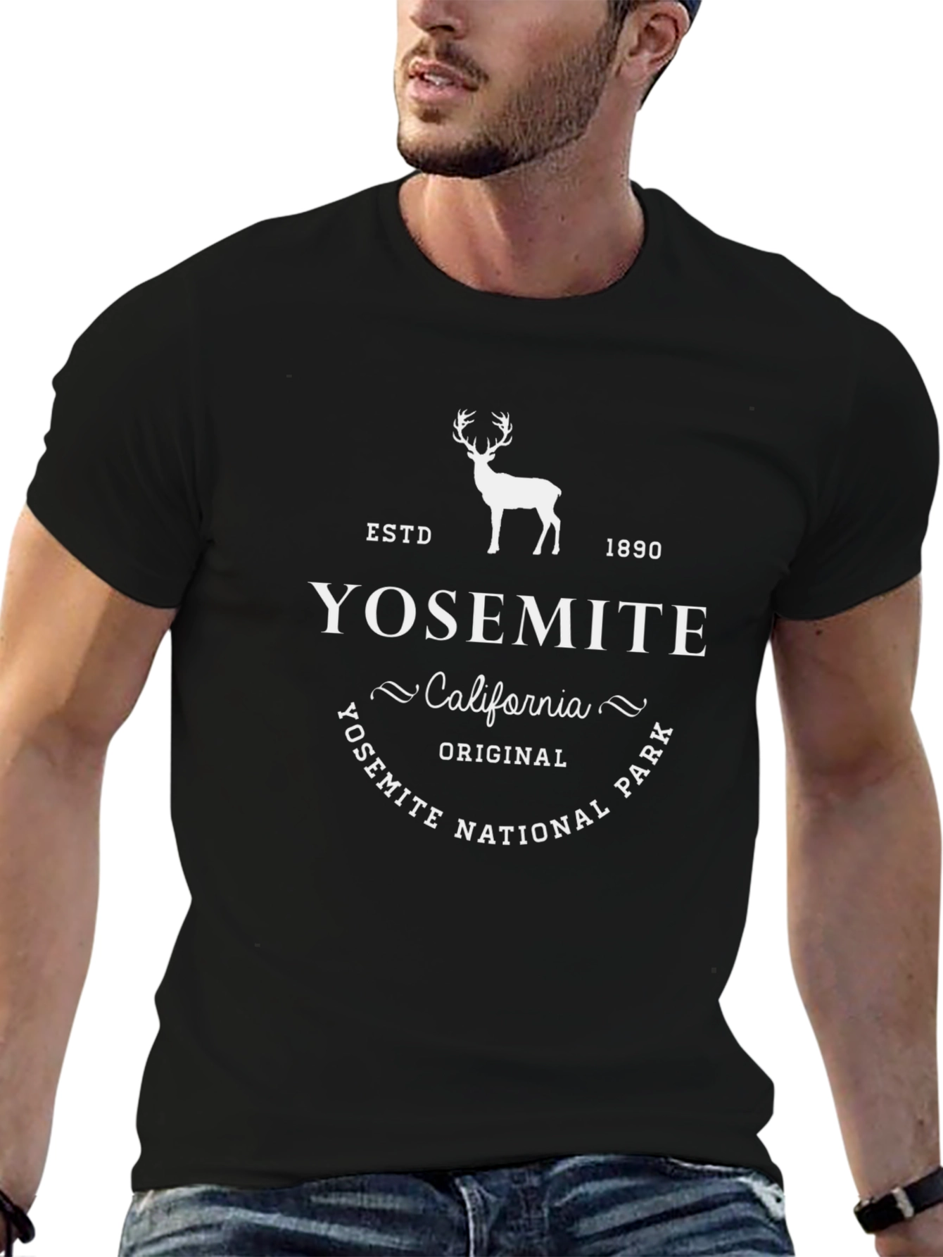 Yosemite National Park Graphic Tee - Black Cotton