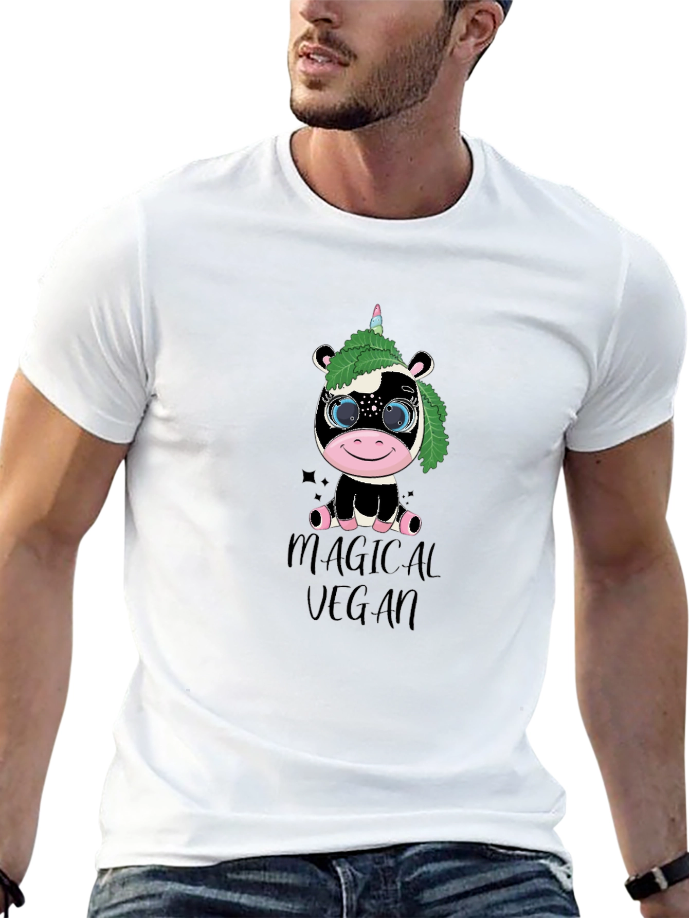 Magical Vegan Unicorn Graphic T-Shirt