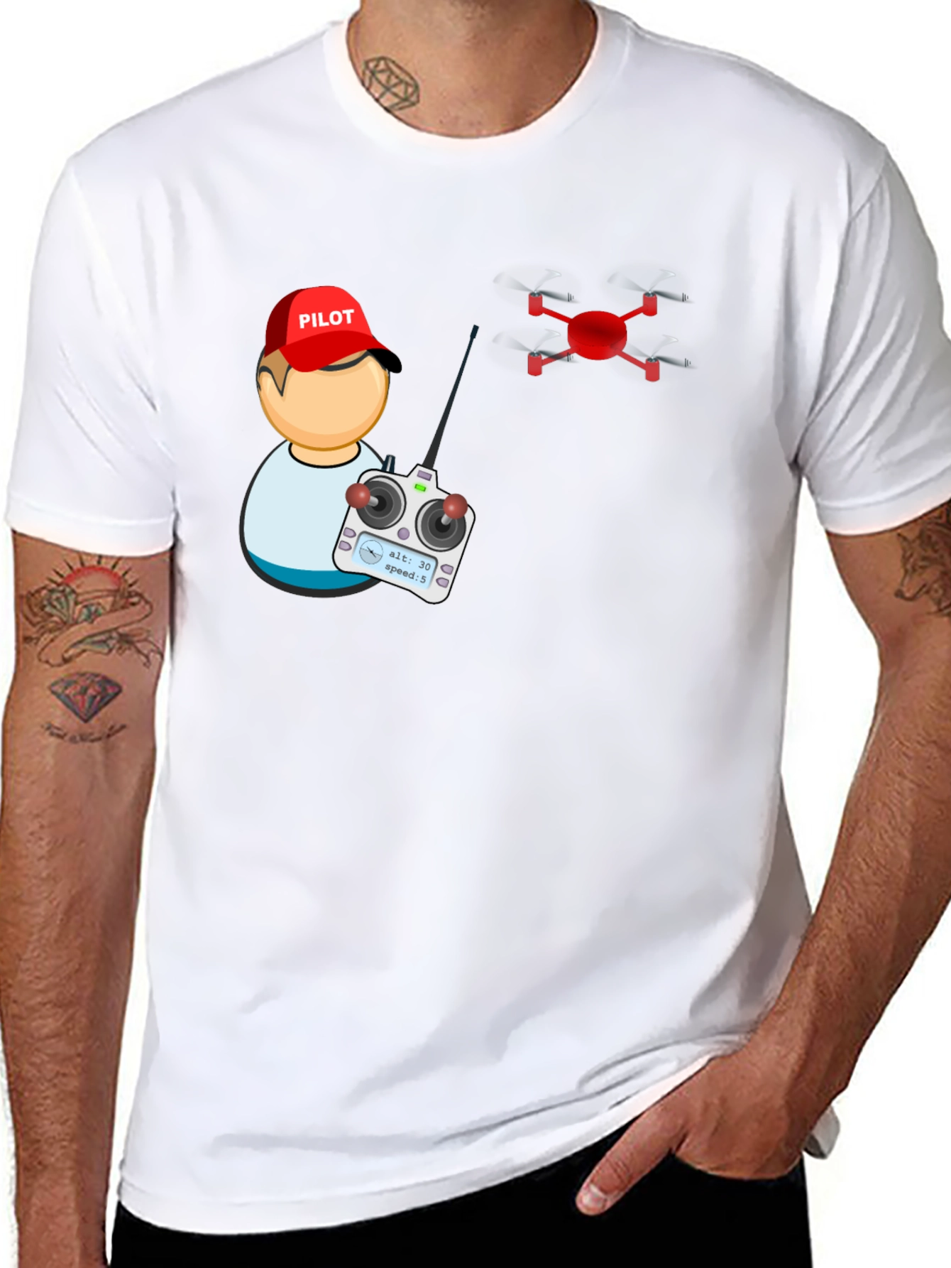 Drone Pilot T-Shirt - Fly High!