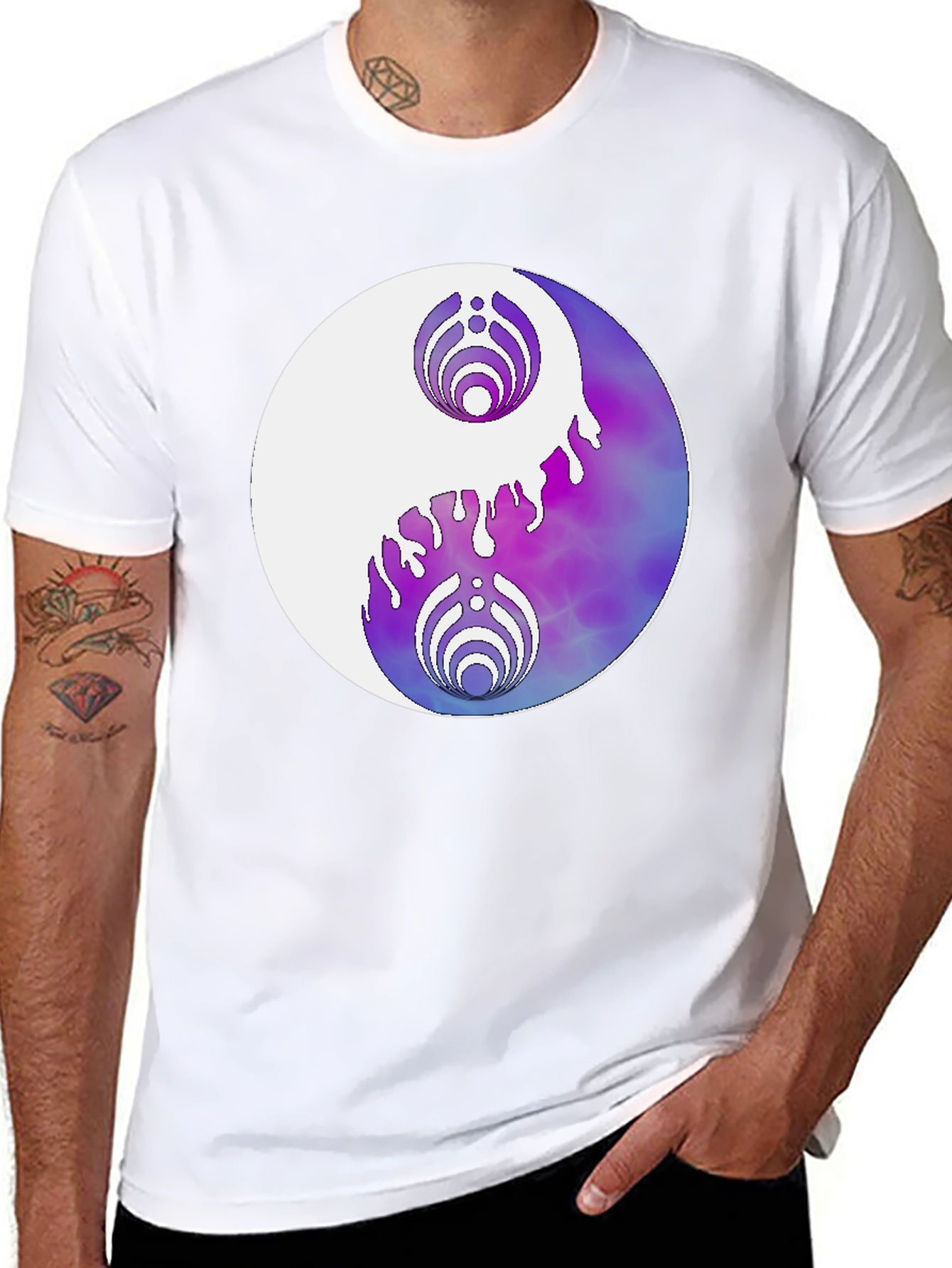 Yin Yang Graphic Tee - Black Casual T-Shirt