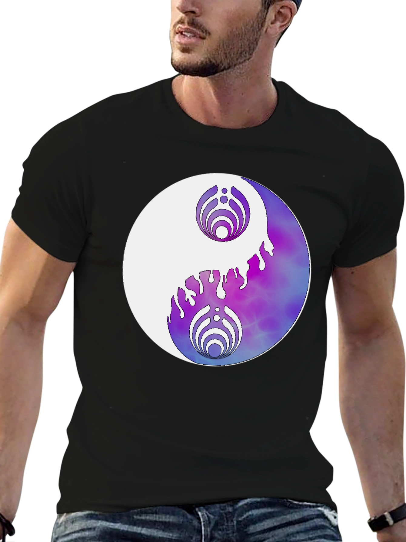 Yin Yang Graphic Tee - Black Casual T-Shirt