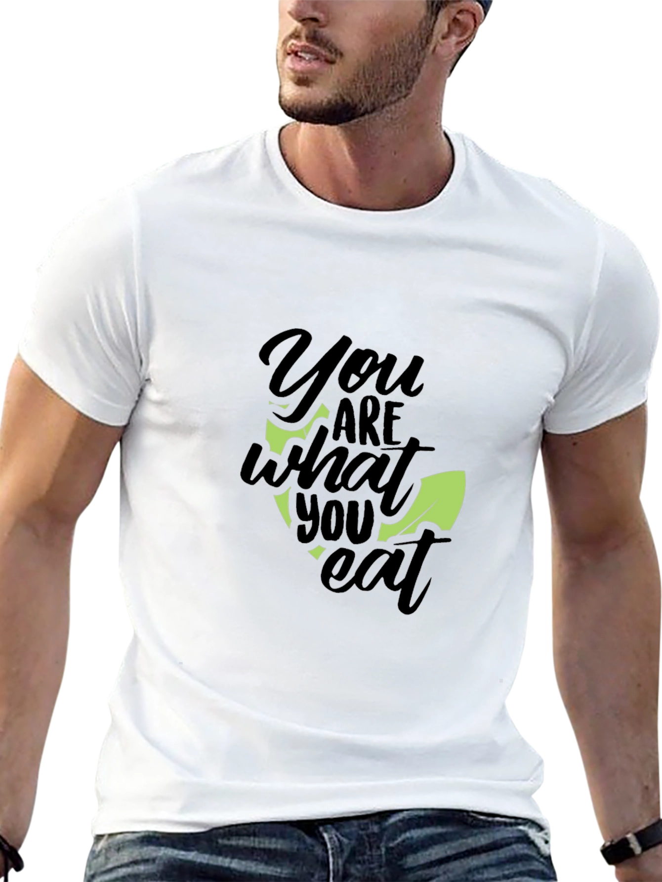 You Are What You Eat Black Graphic Tee