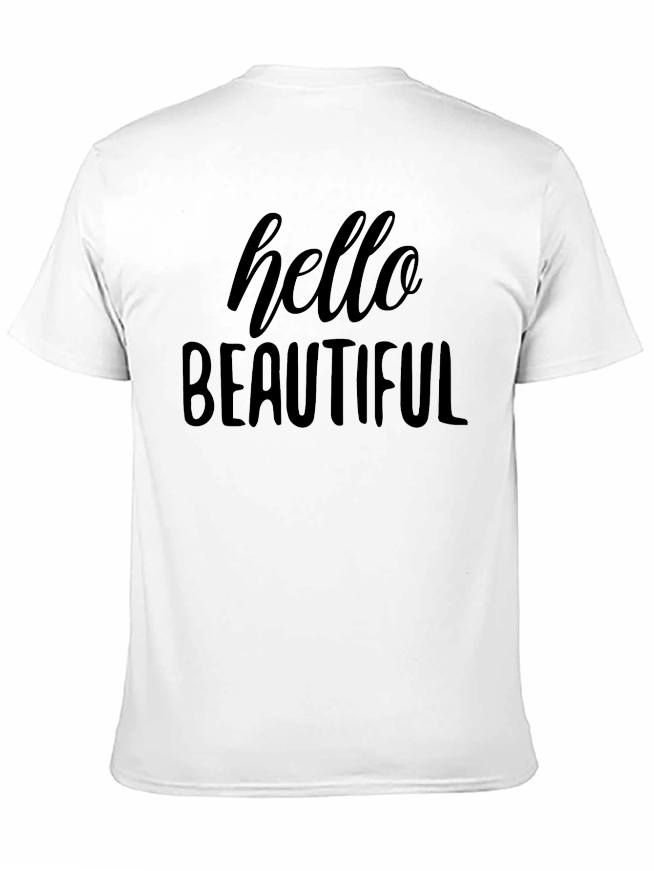 Hello Beautiful Graphic Tee - Soft Cotton Blend