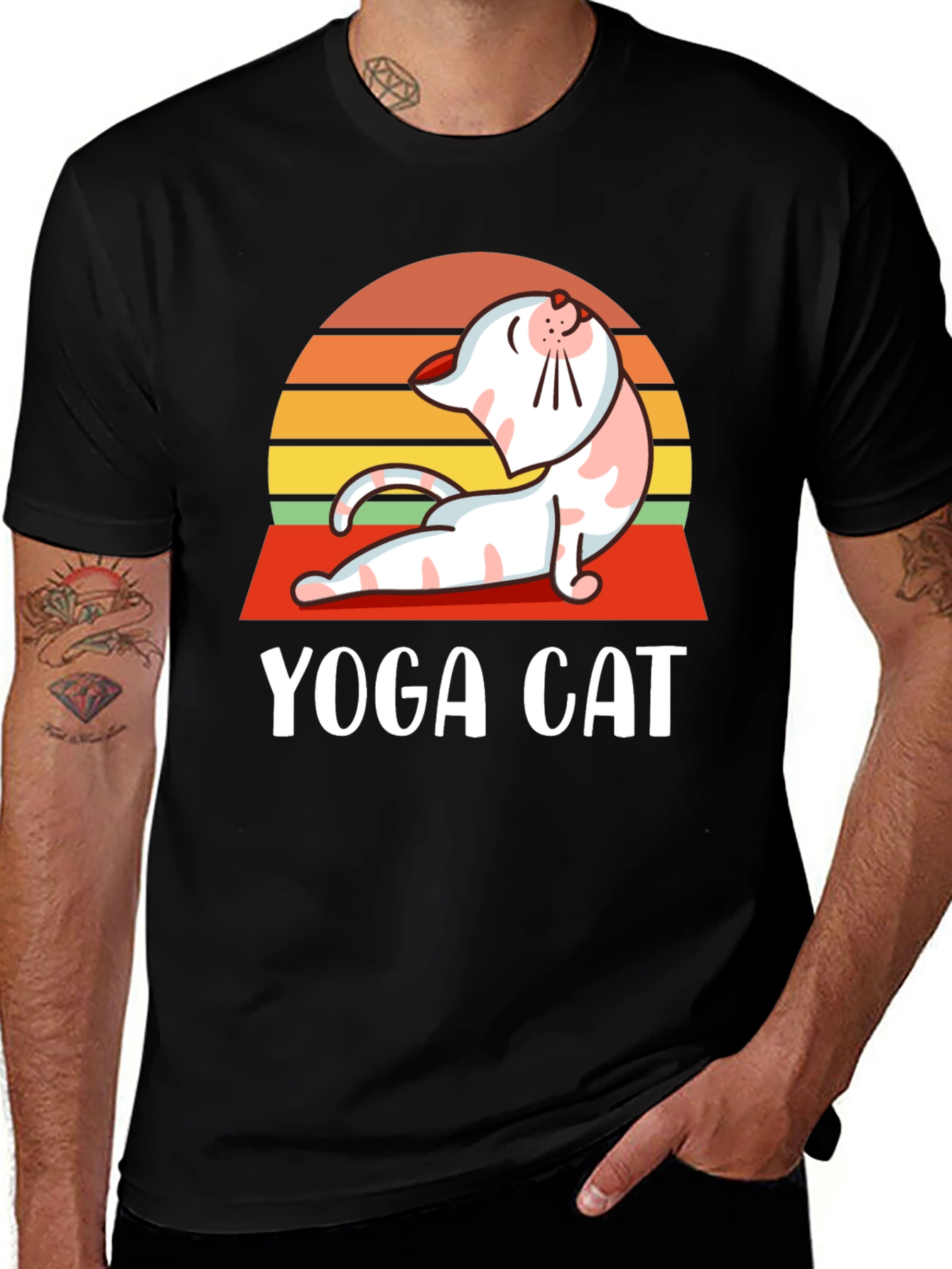 Yoga Cat T-Shirt - Funny Workout Tee