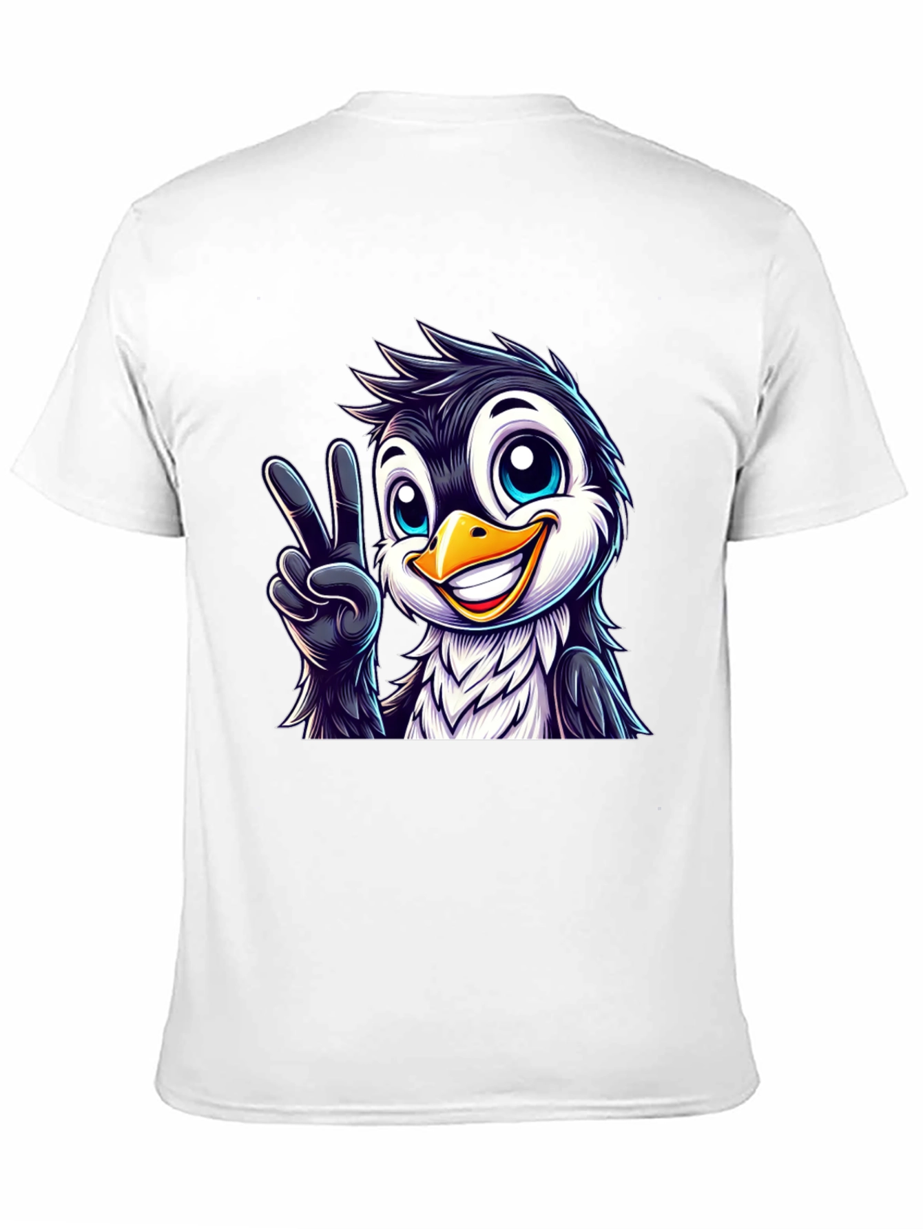 Peace Penguin Graphic Tee - Mens Black T-Shirt