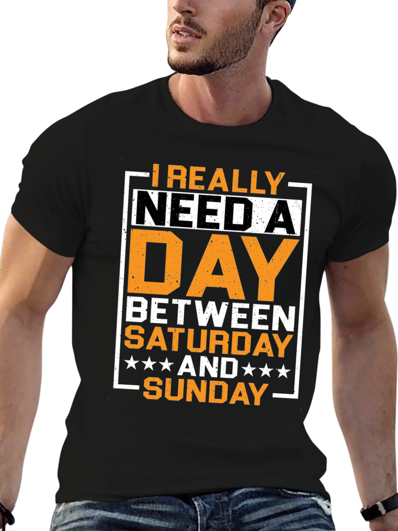 Funny Day Between Saturday and Sunday Graphic T-Shirt