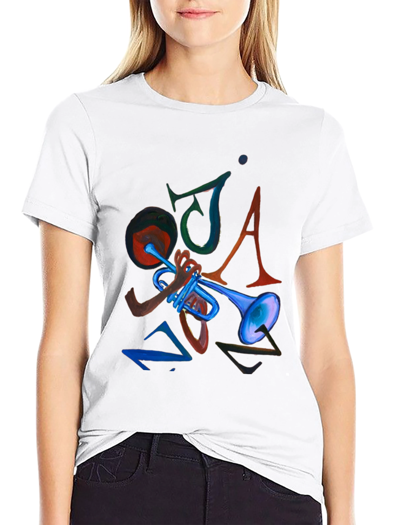JAZZ Graphic Print Black Tee