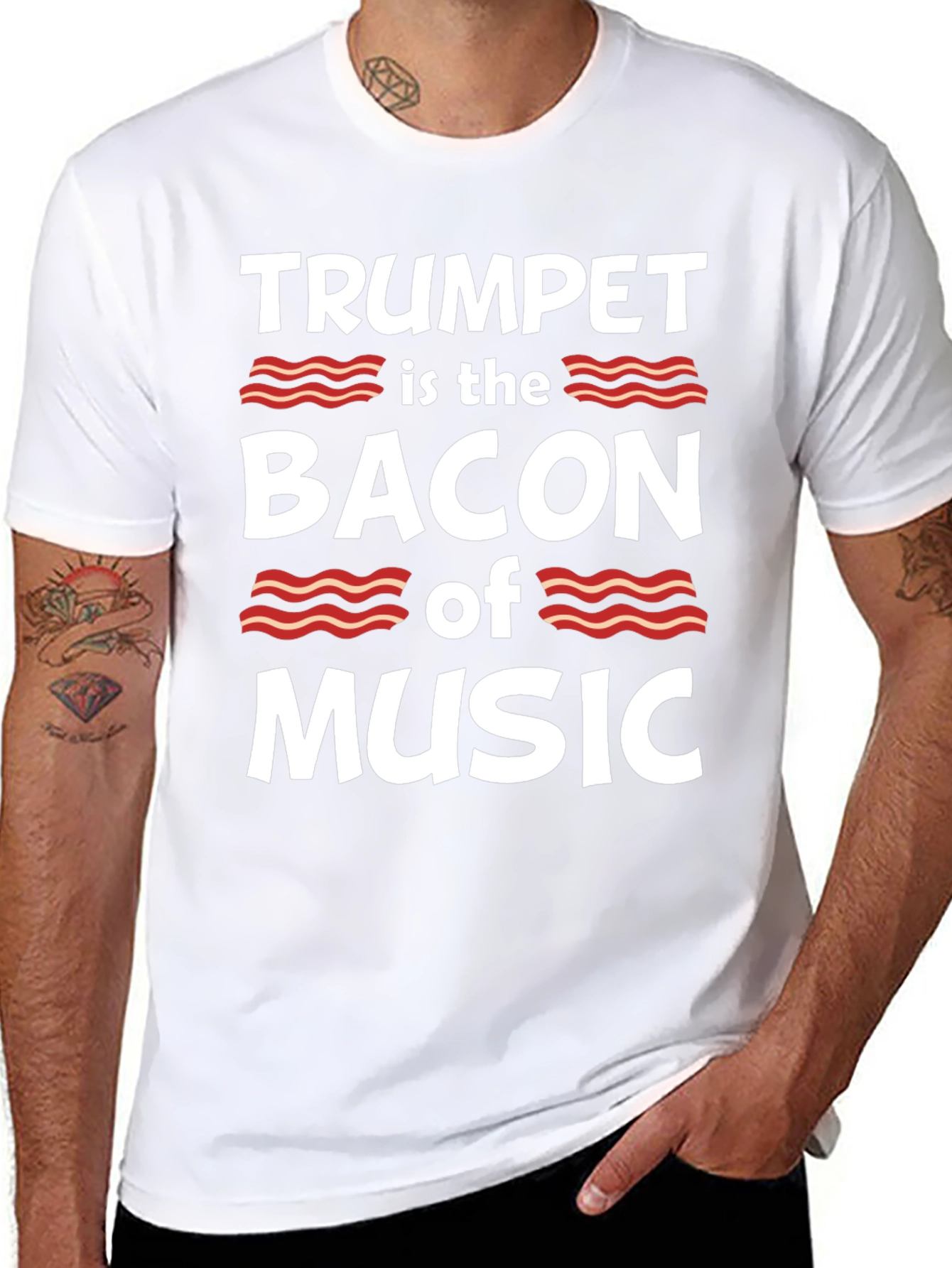 Trumpet Bacon Music T-Shirt
