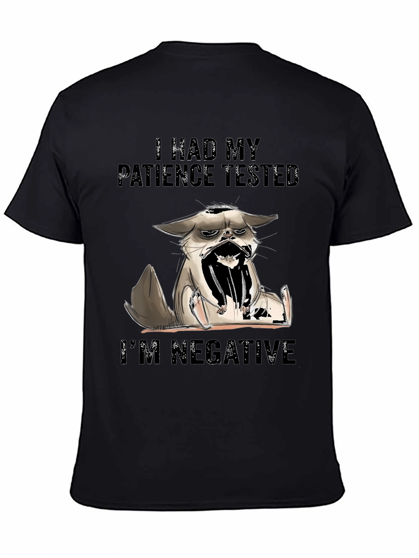 Patience Tested Funny Cat Graphic T-Shirt