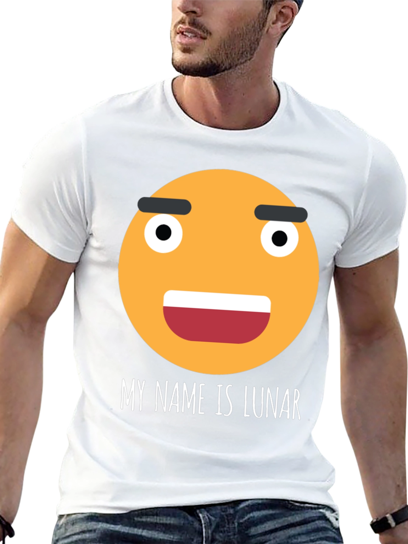 Funny Emoji T-Shirt - My Name is Lunar