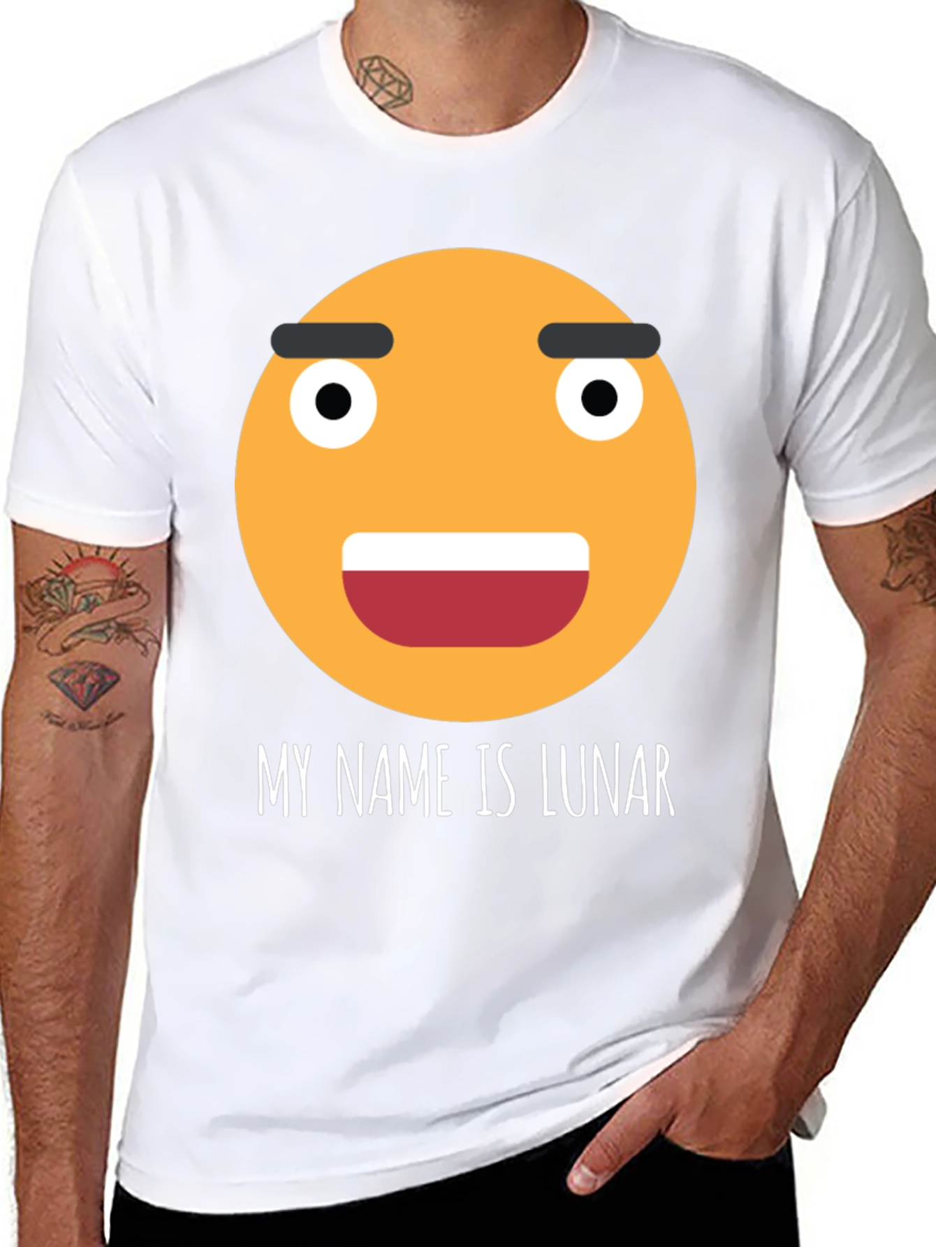 Funny Emoji T-Shirt - My Name is Lunar