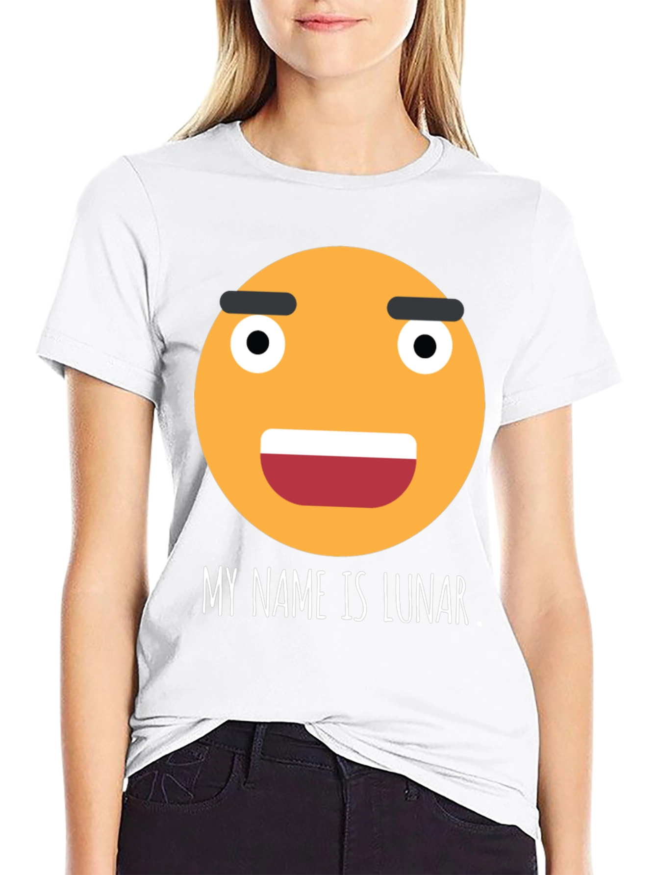 Funny Emoji T-Shirt - My Name is Lunar