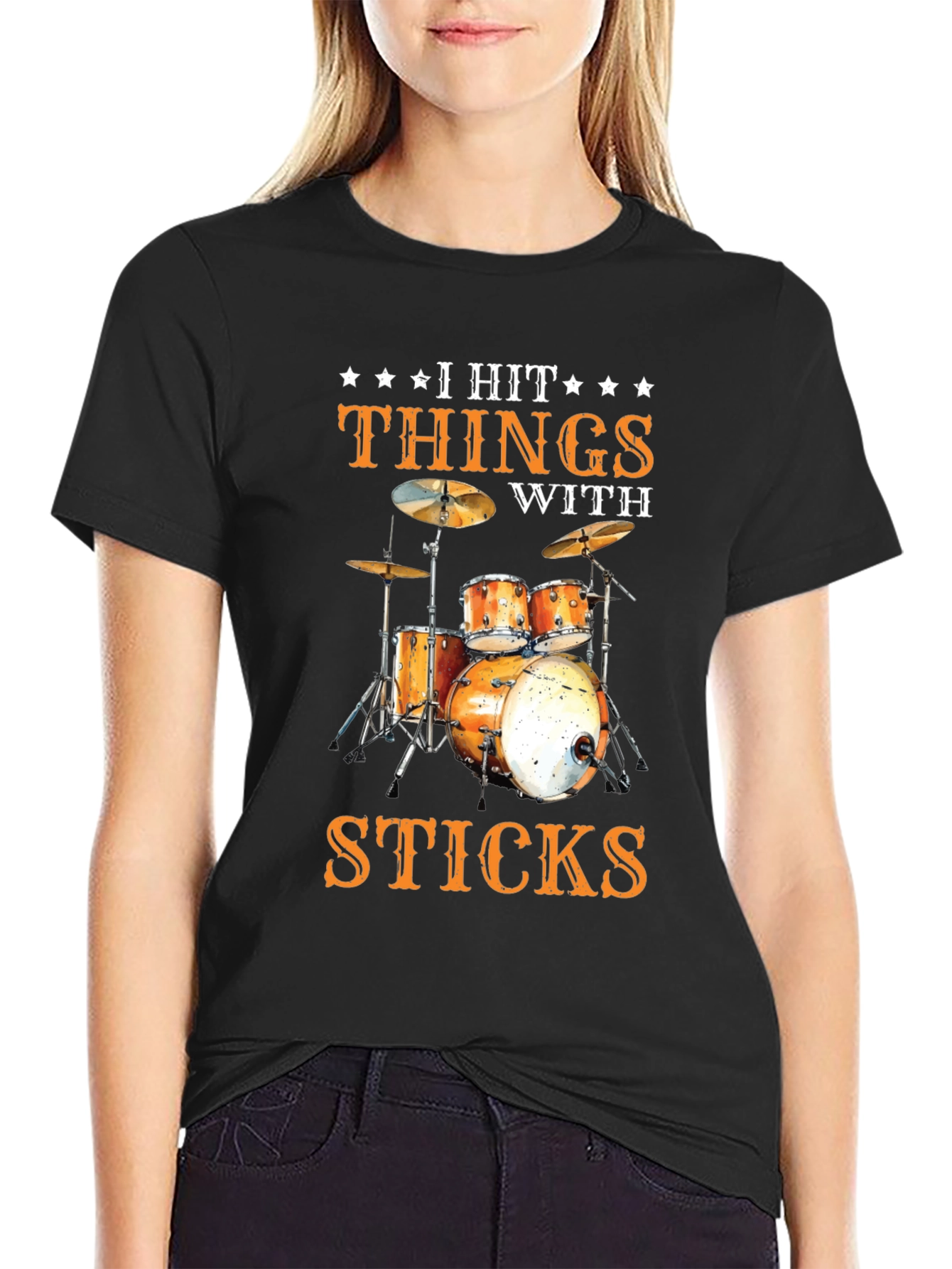 Drummer T-Shirt - I Hit Things With Sticks