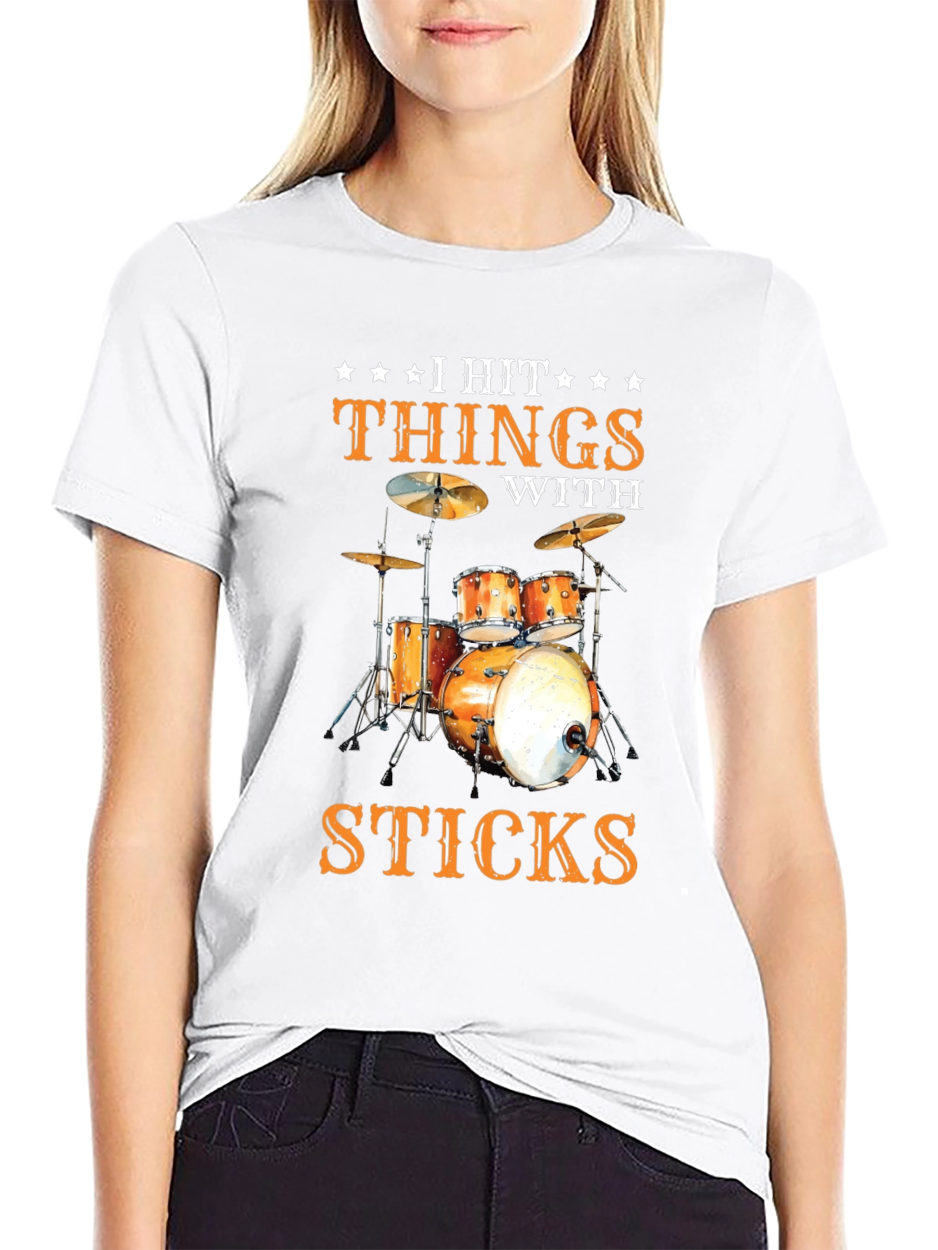 Drummer T-Shirt - I Hit Things With Sticks