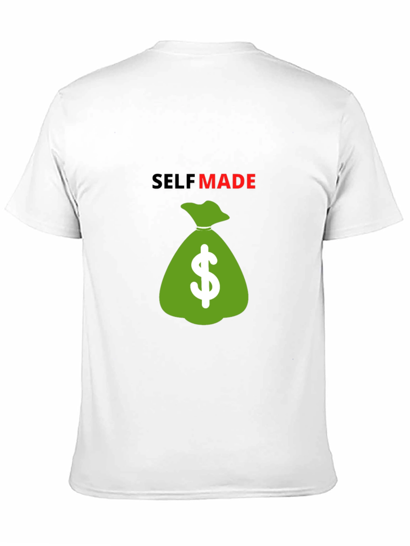 Self Made Money Bag T-Shirt - Black Cotton Blend