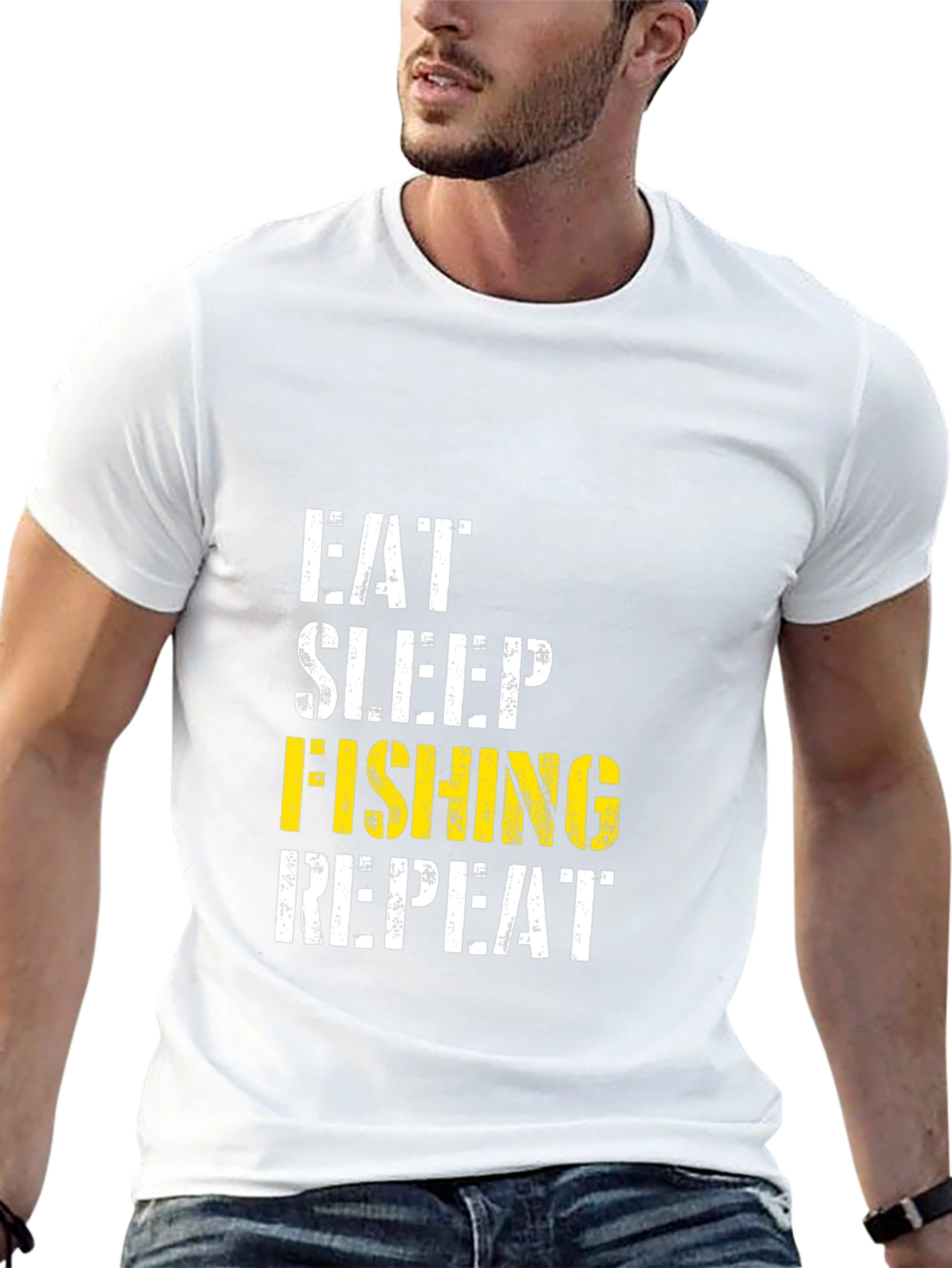 Eat Sleep Fishing Repeat - Mens Graphic Tee