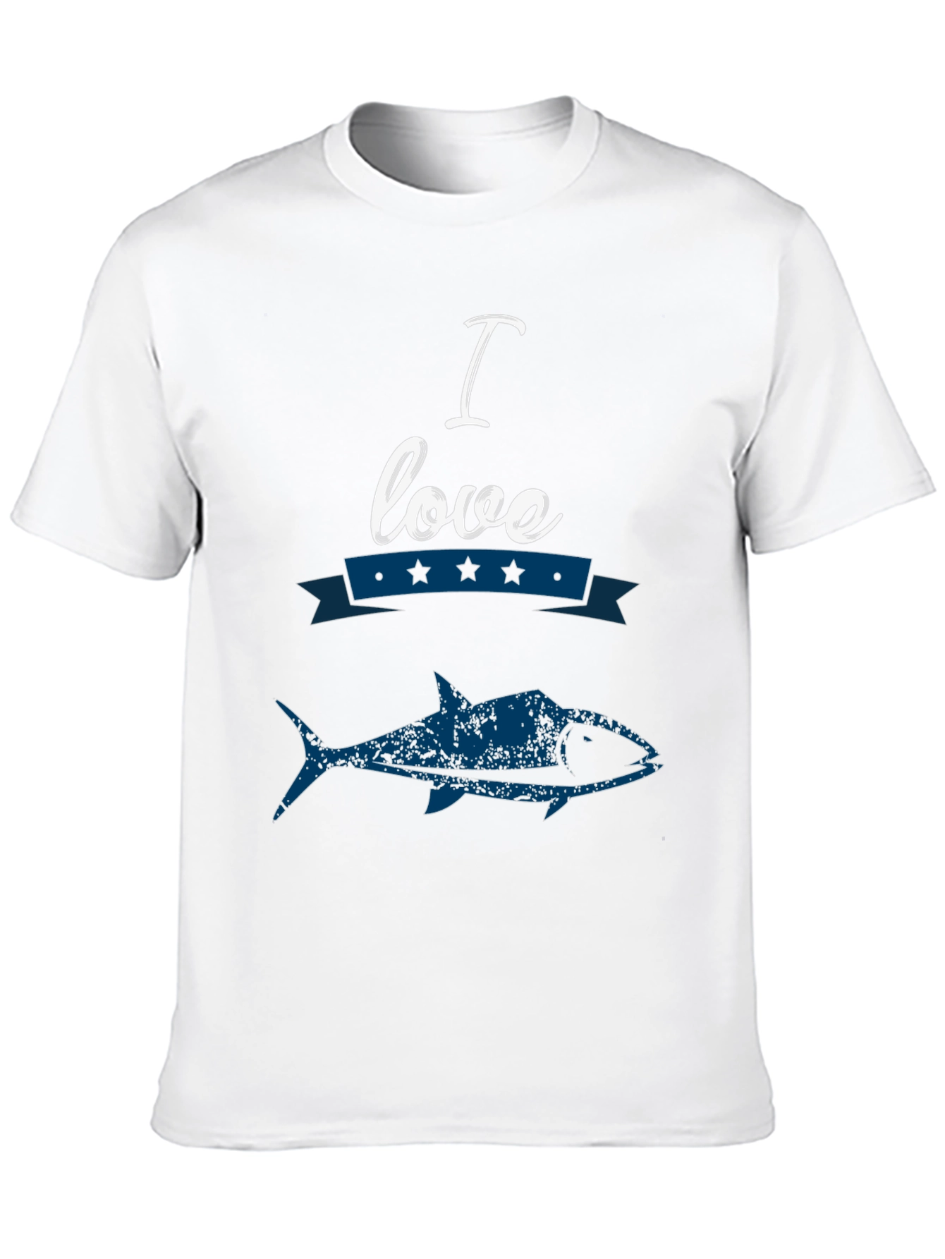 I Love Fishing Graphic Tee - Black