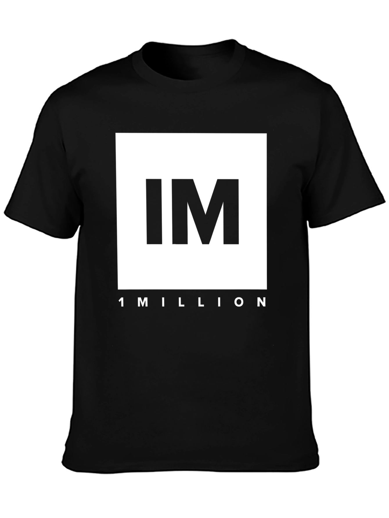 IM 1 MILLION Black Graphic T-Shirt