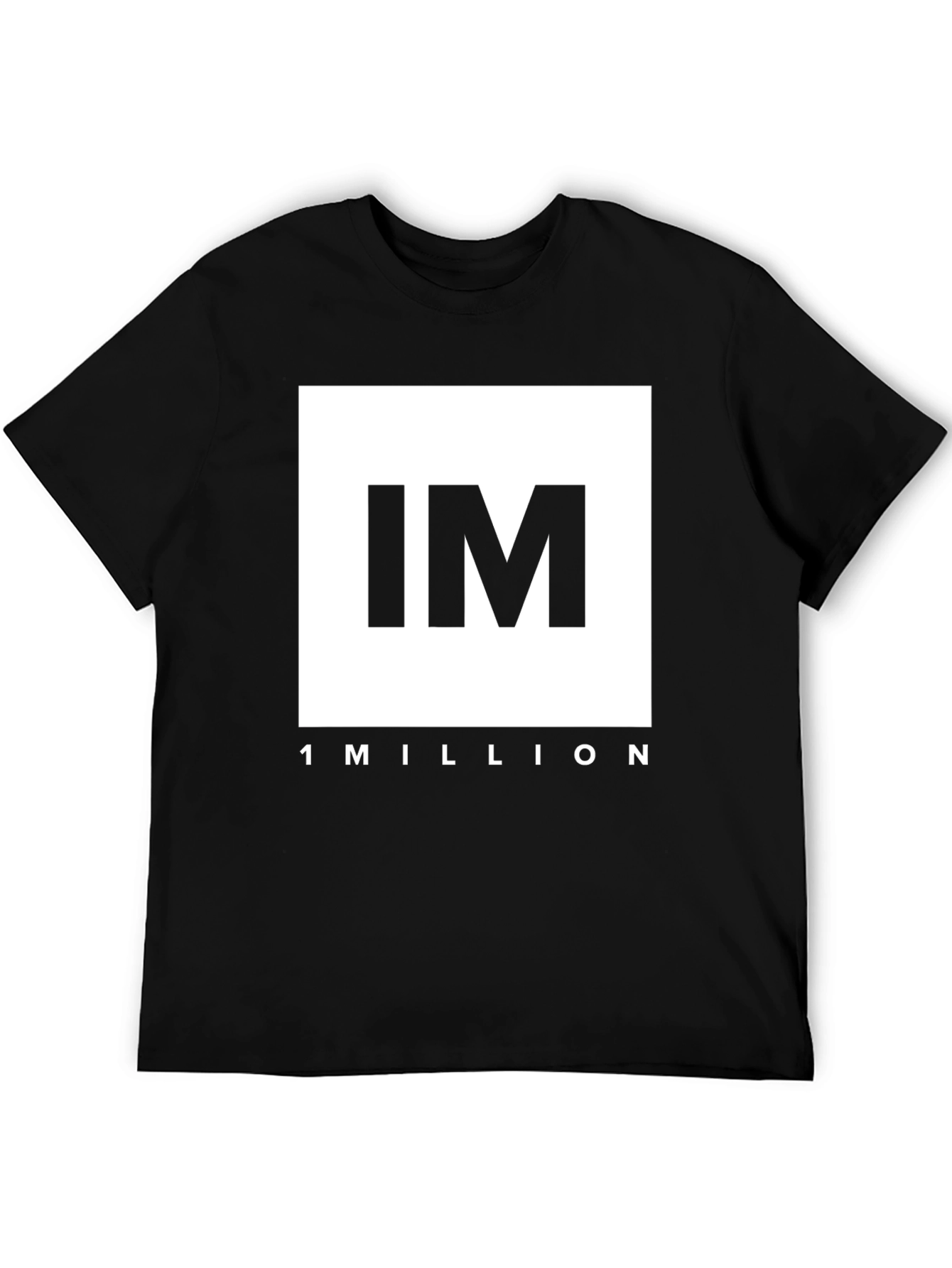 IM 1 MILLION Black Graphic T-Shirt