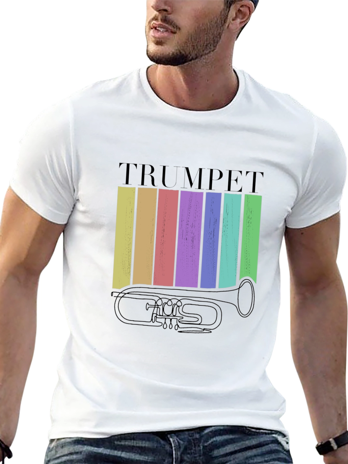 Retro Trumpet Graphic Tee - Musical Instrument T-Shirt