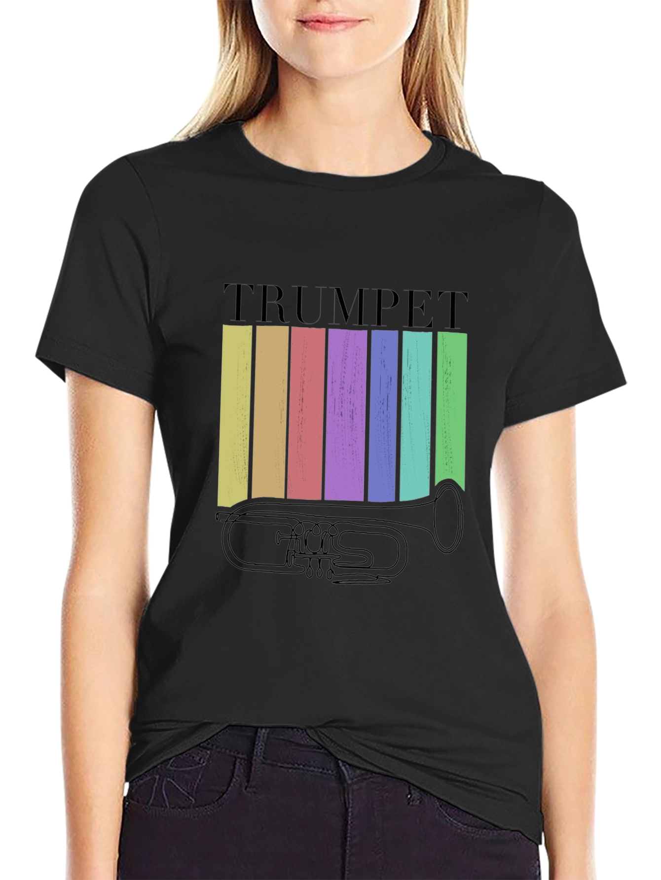 Retro Trumpet Graphic Tee - Musical Instrument T-Shirt
