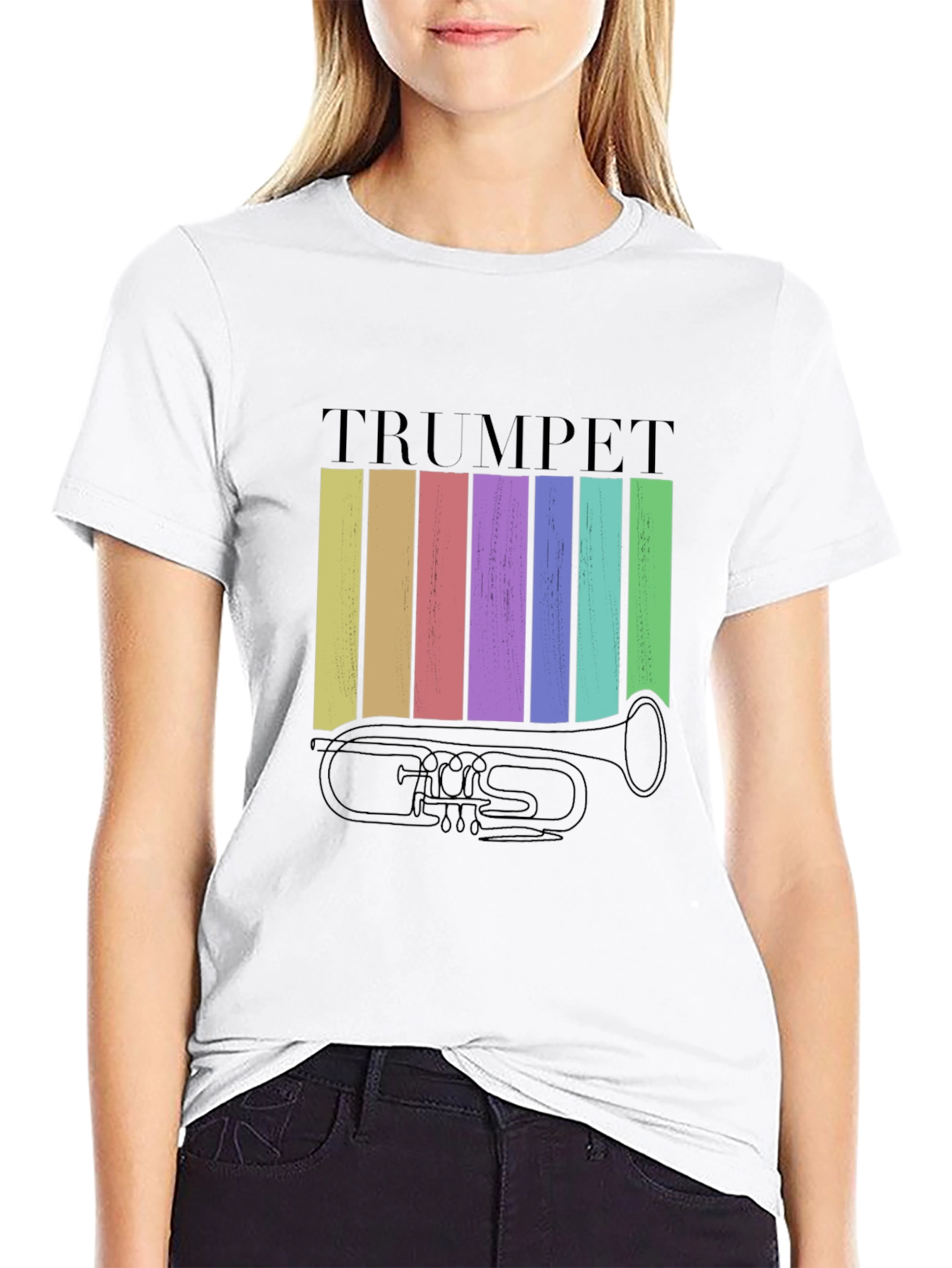 Retro Trumpet Graphic Tee - Musical Instrument T-Shirt