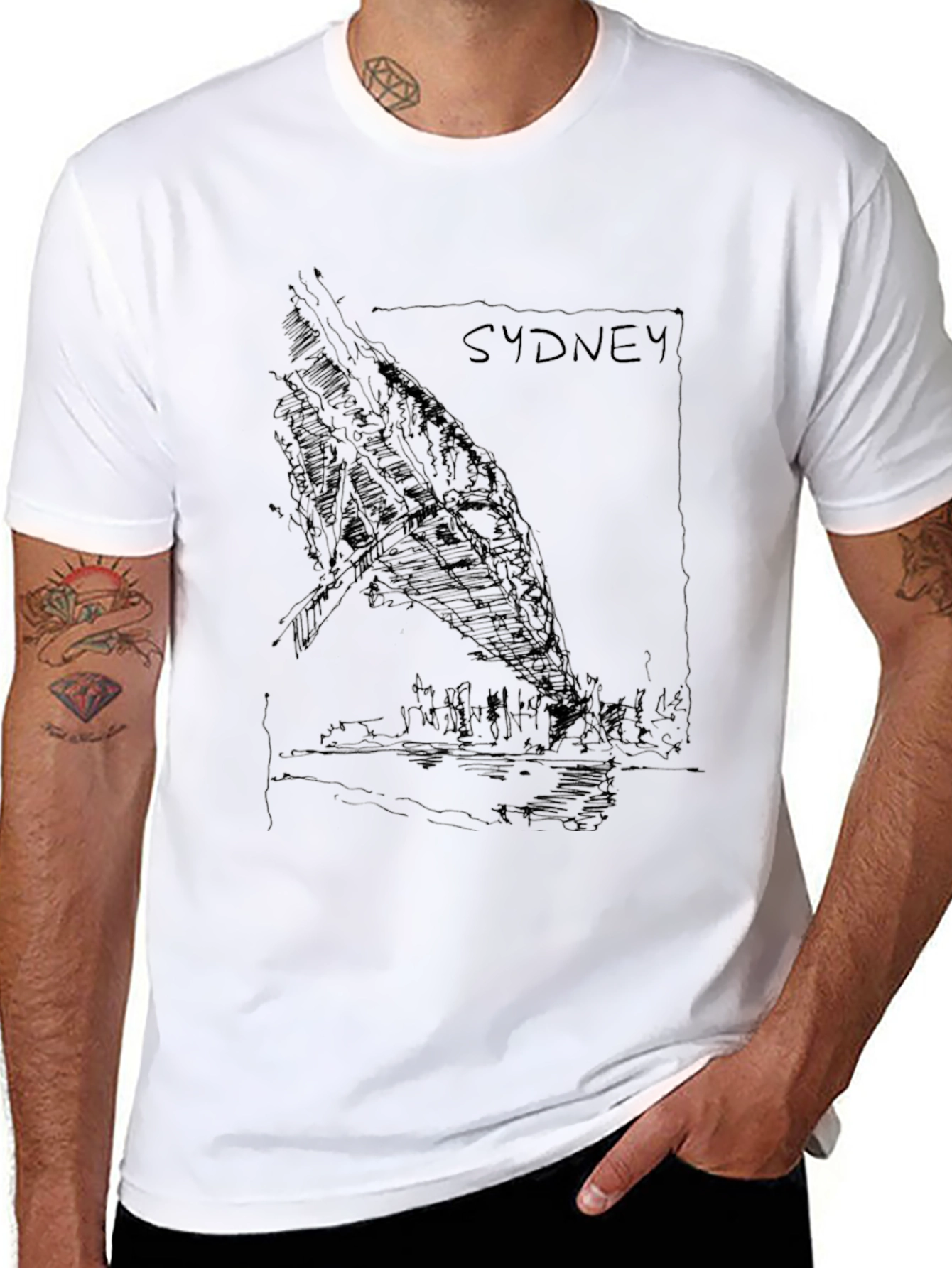 Sydney Graphic Tee - Black Unisex T-Shirt
