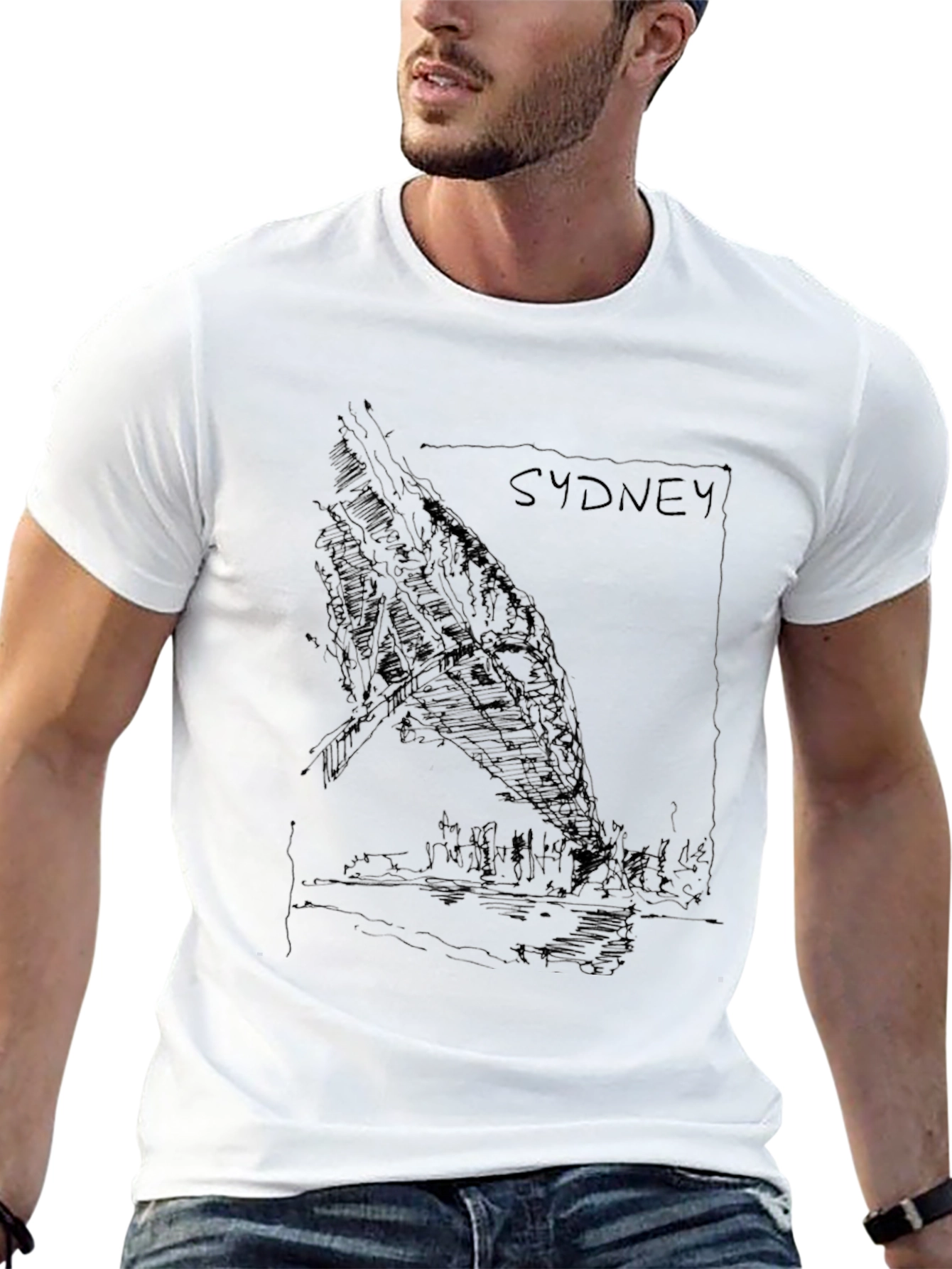 Sydney Graphic Tee - Black Unisex T-Shirt