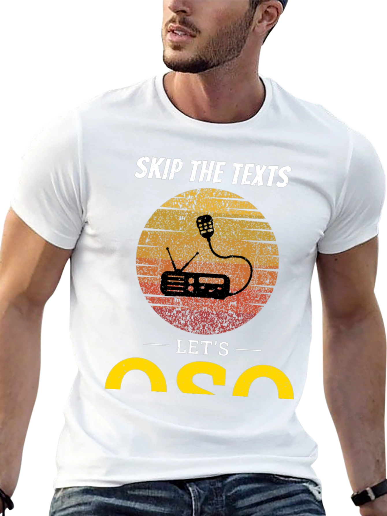 Skip the Texts Lets QSO Ham Radio T-Shirt