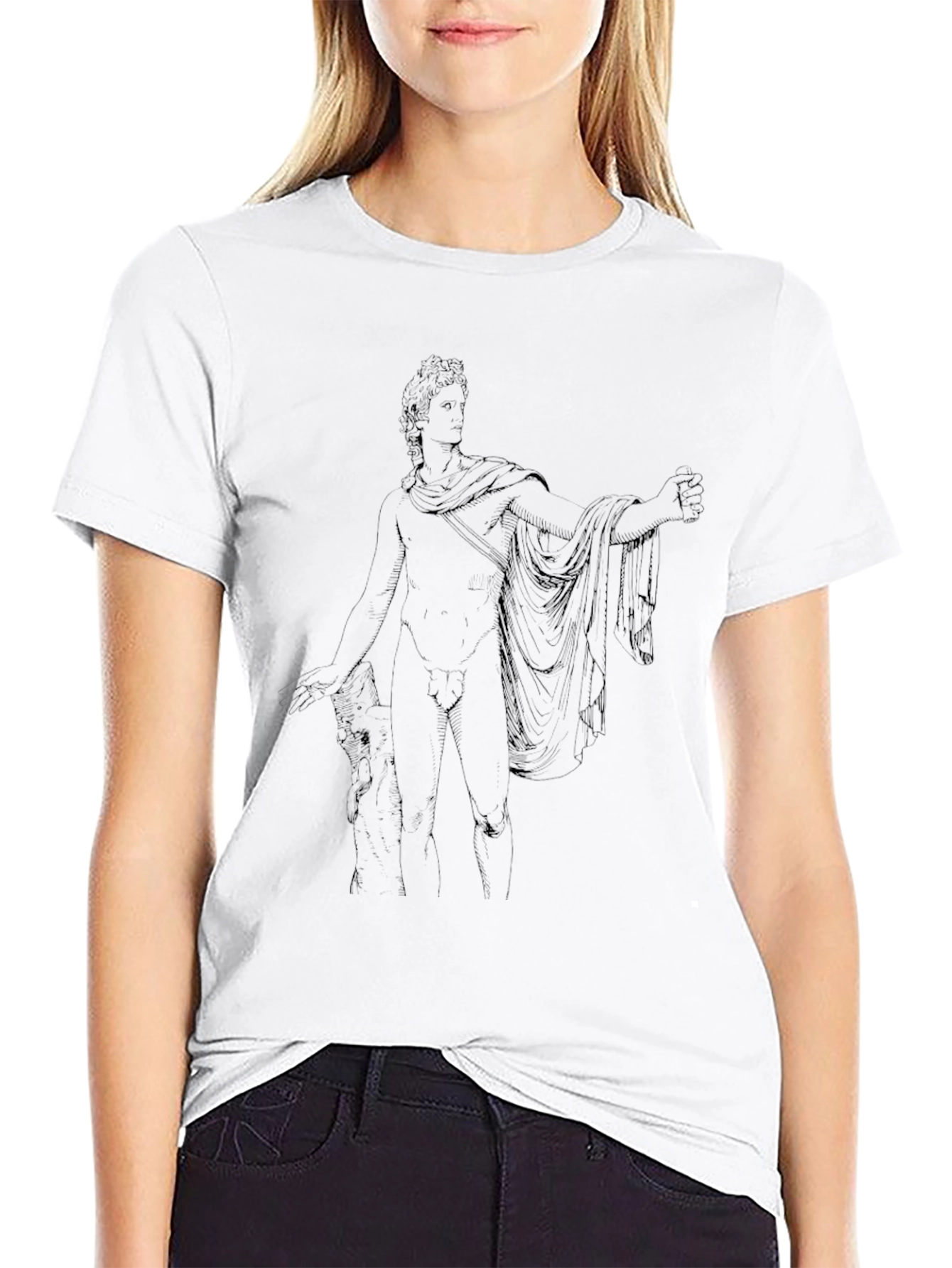 Apollo Statue Graphic T-Shirt