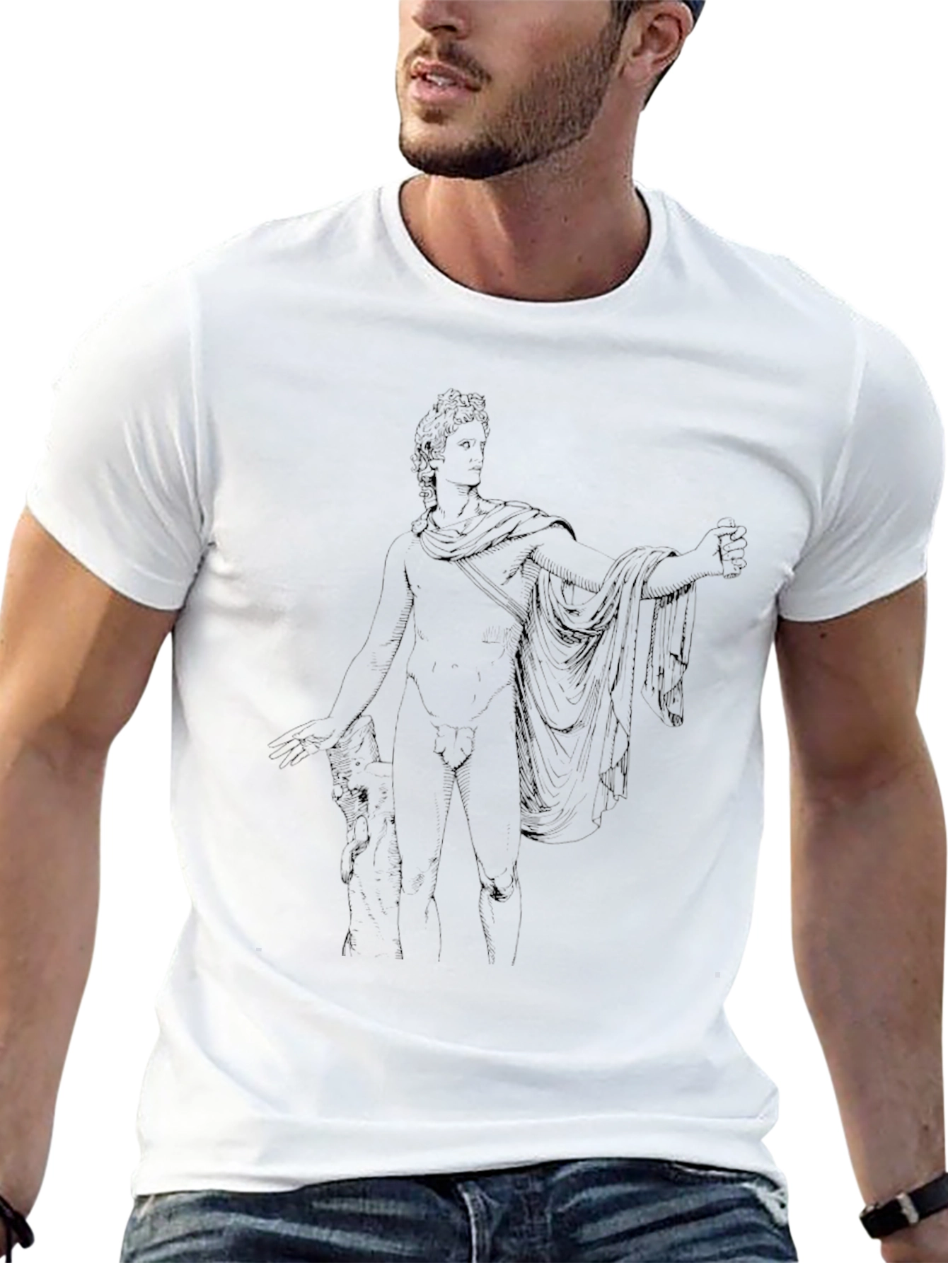 Apollo Statue Graphic T-Shirt