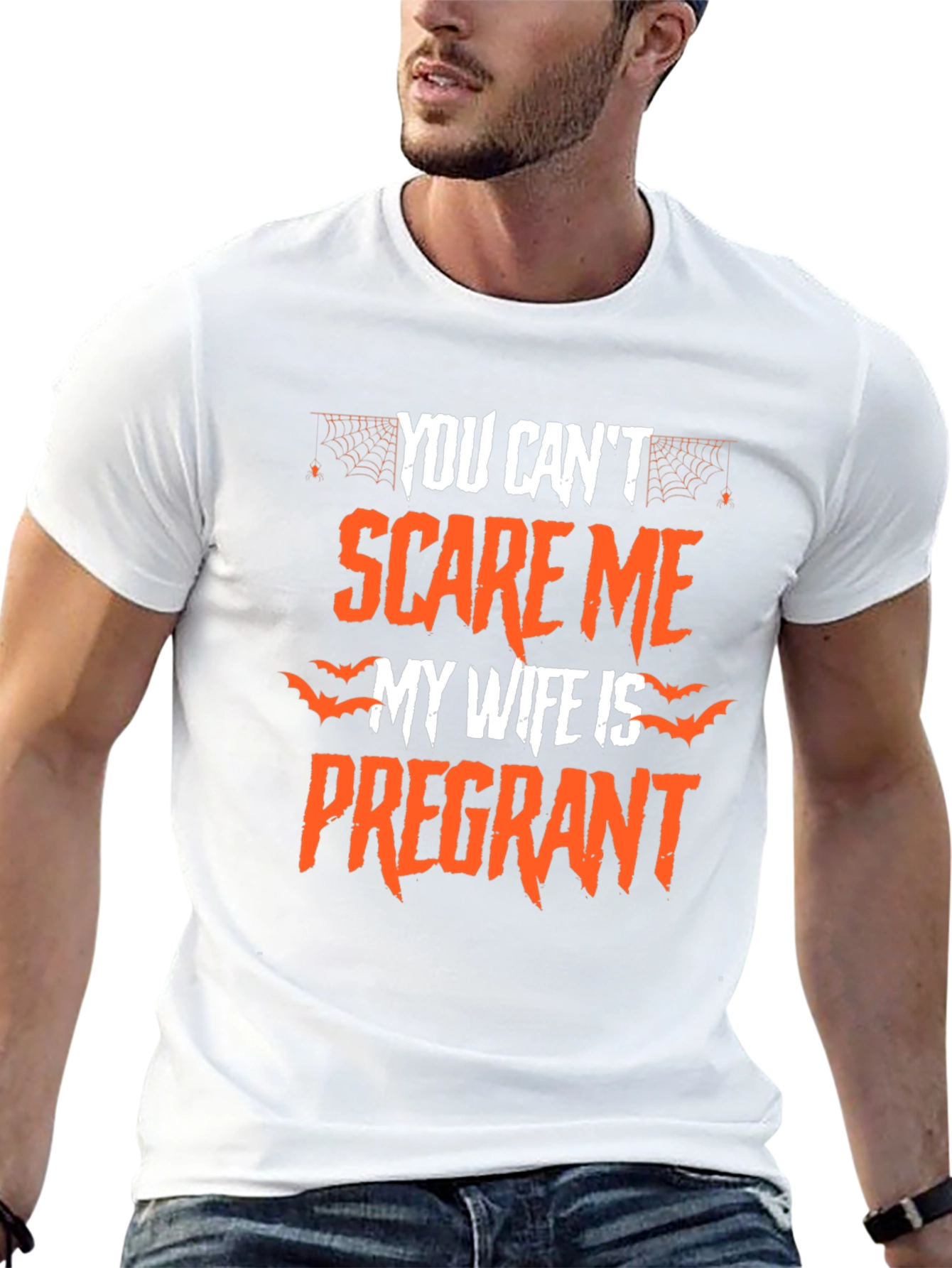 Funny Halloween Pregnancy T-Shirt: You Cant Scare Me