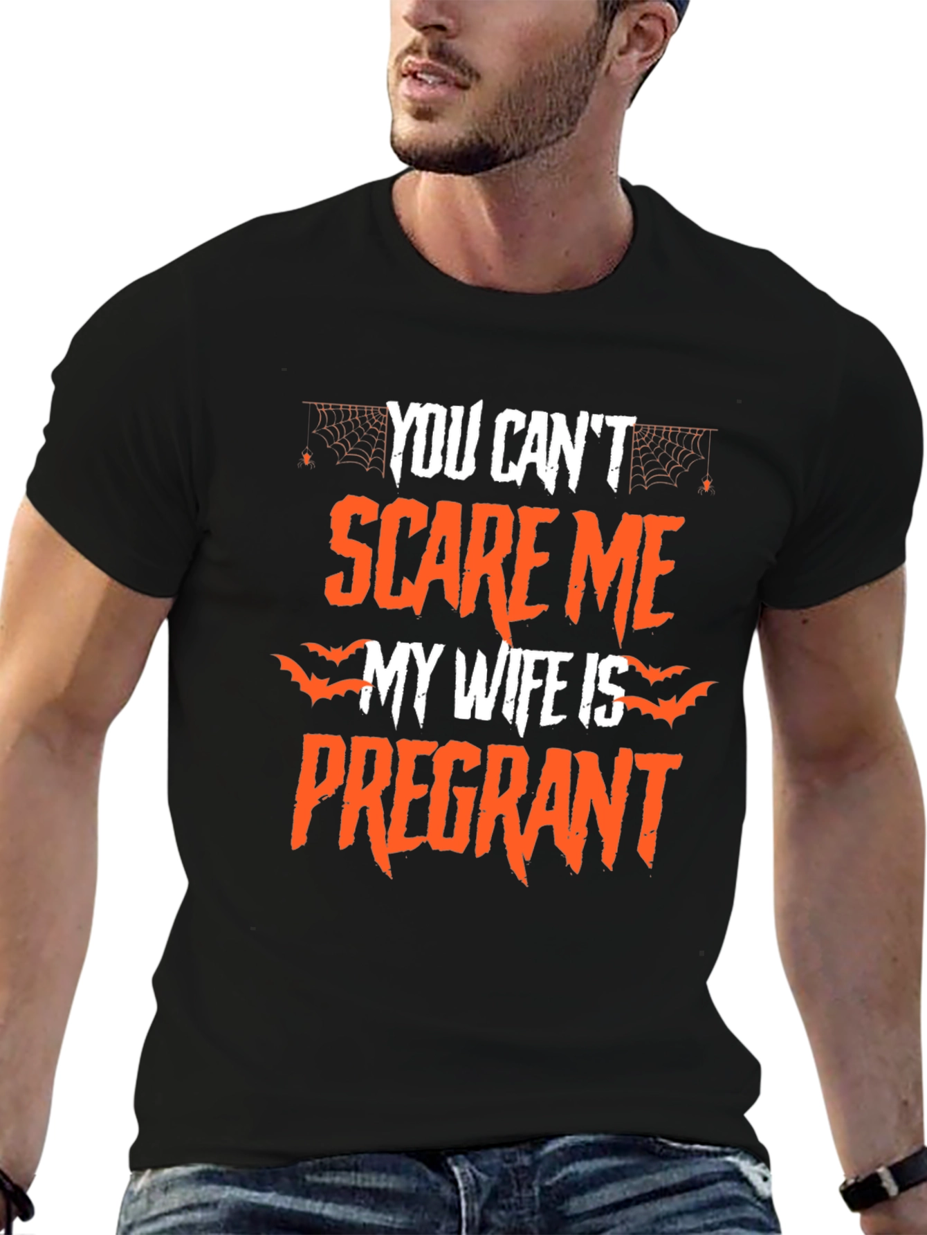 Funny Halloween Pregnancy T-Shirt: You Cant Scare Me