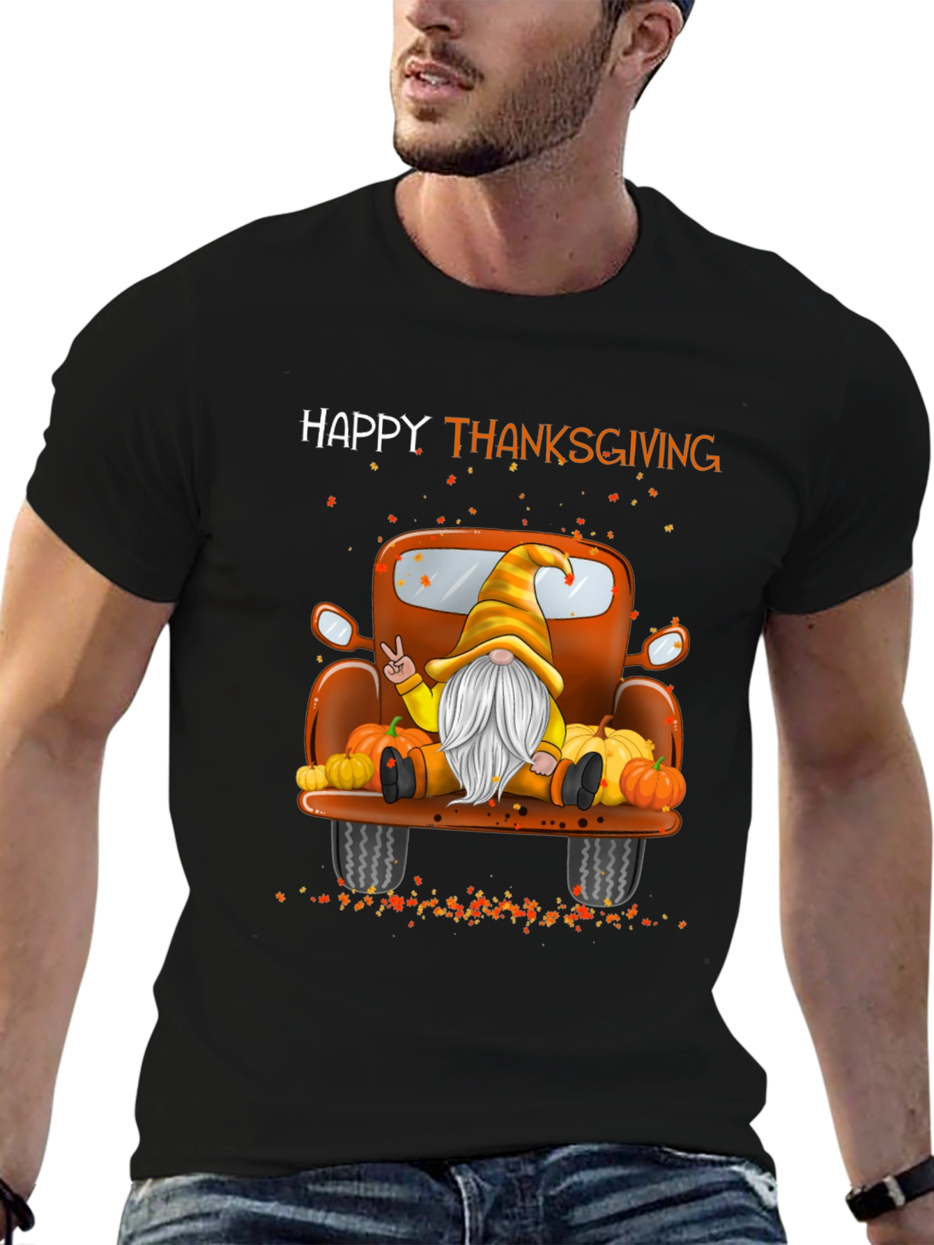 Thanksgiving Gnome Truck T-Shirt