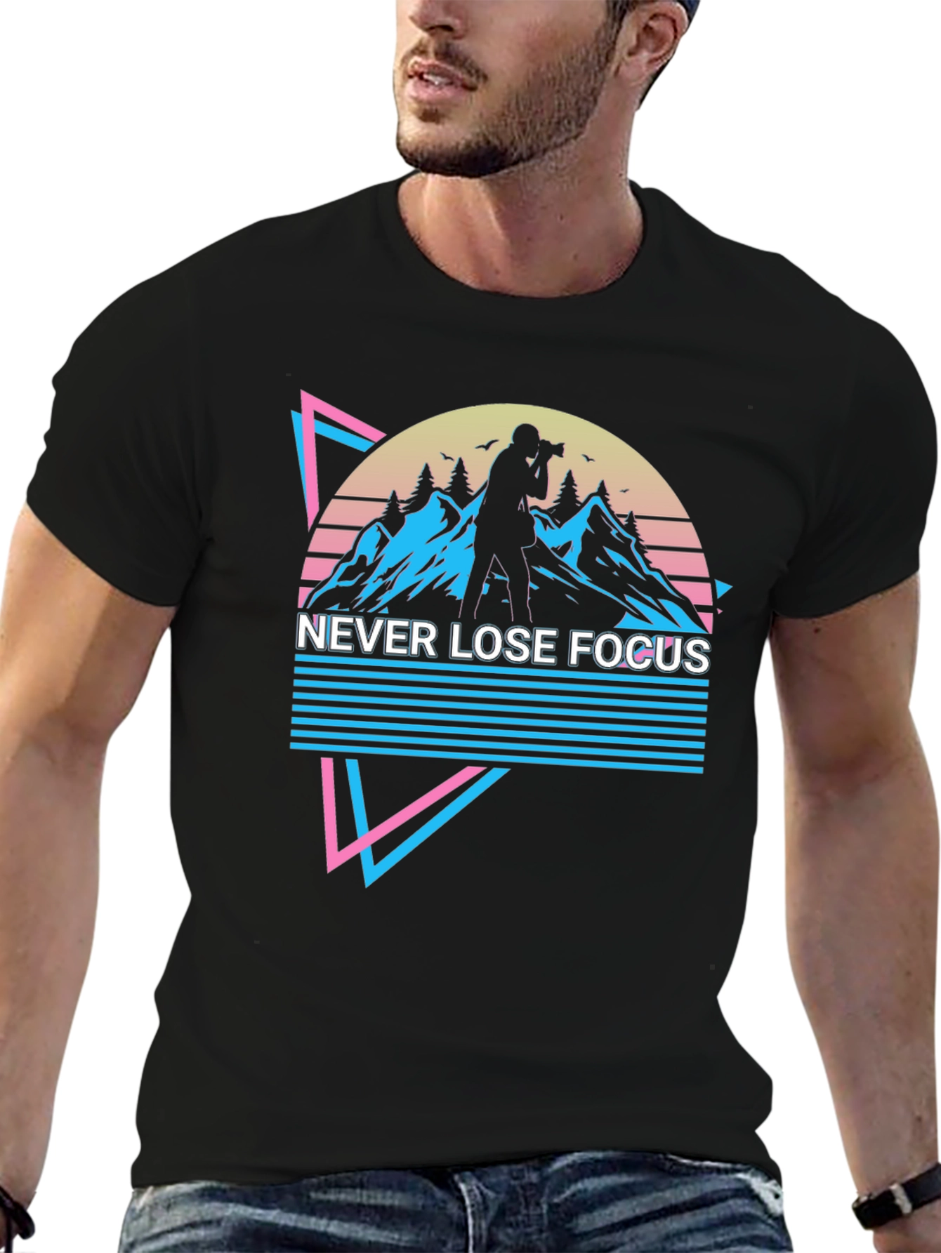Never Lose Focus T-Shirt - Photography Retro Style