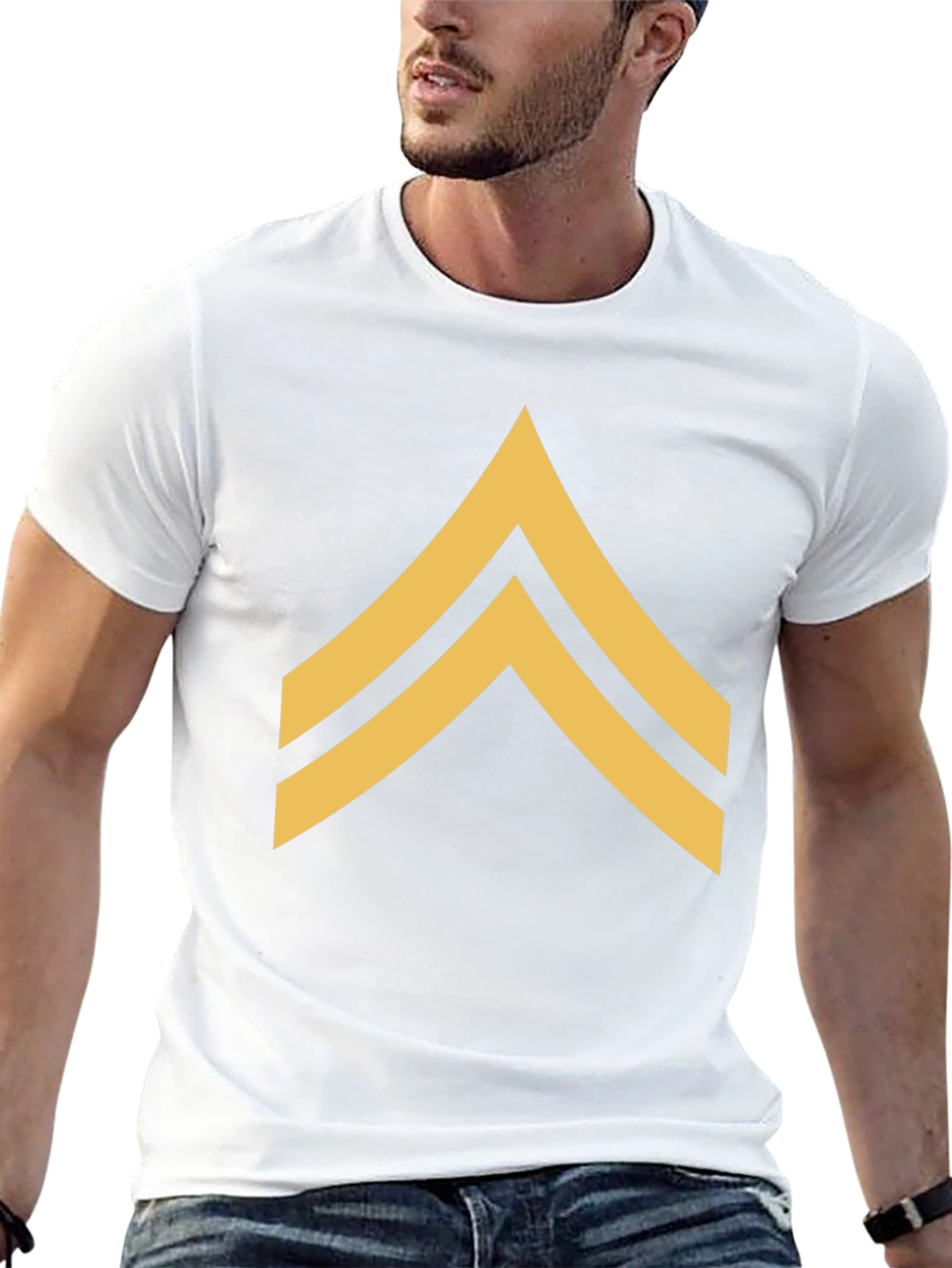 Sergeant Stripes Graphic Tee - Military Style