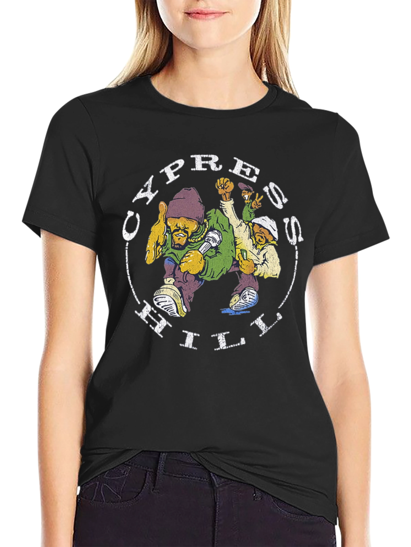 Cypress Hill Graphic Tee - Black Cotton Blend