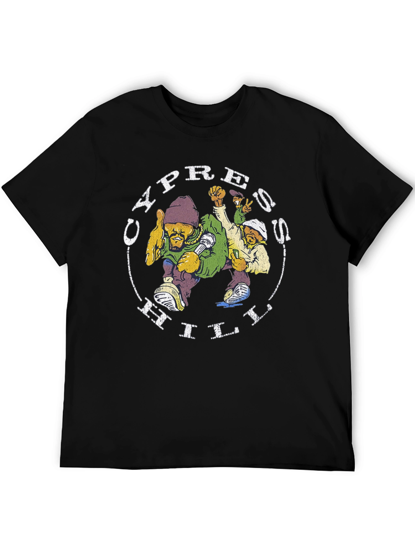 Cypress Hill Graphic Tee - Black Cotton Blend