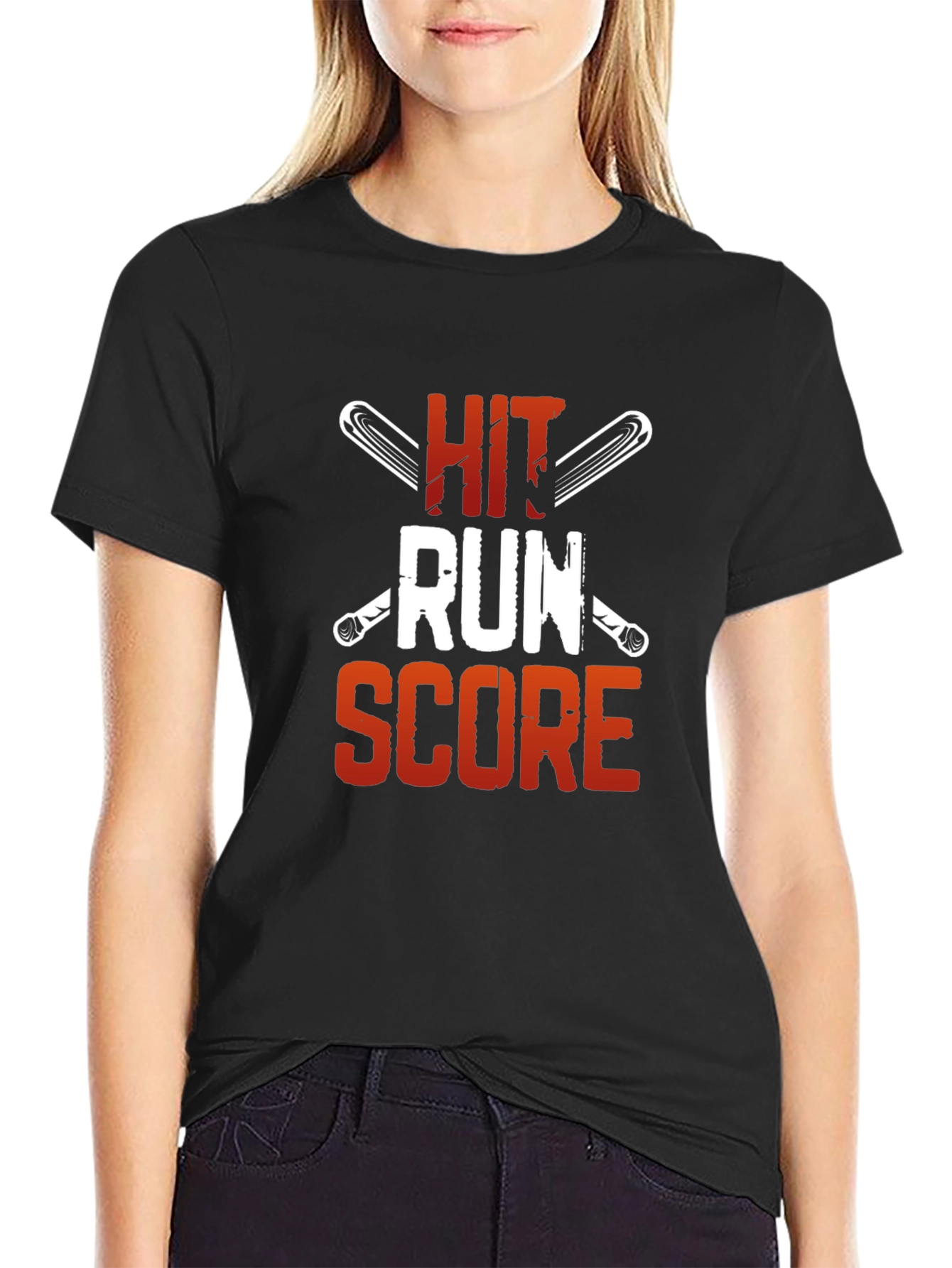 Hit Run Score Baseball T-Shirt