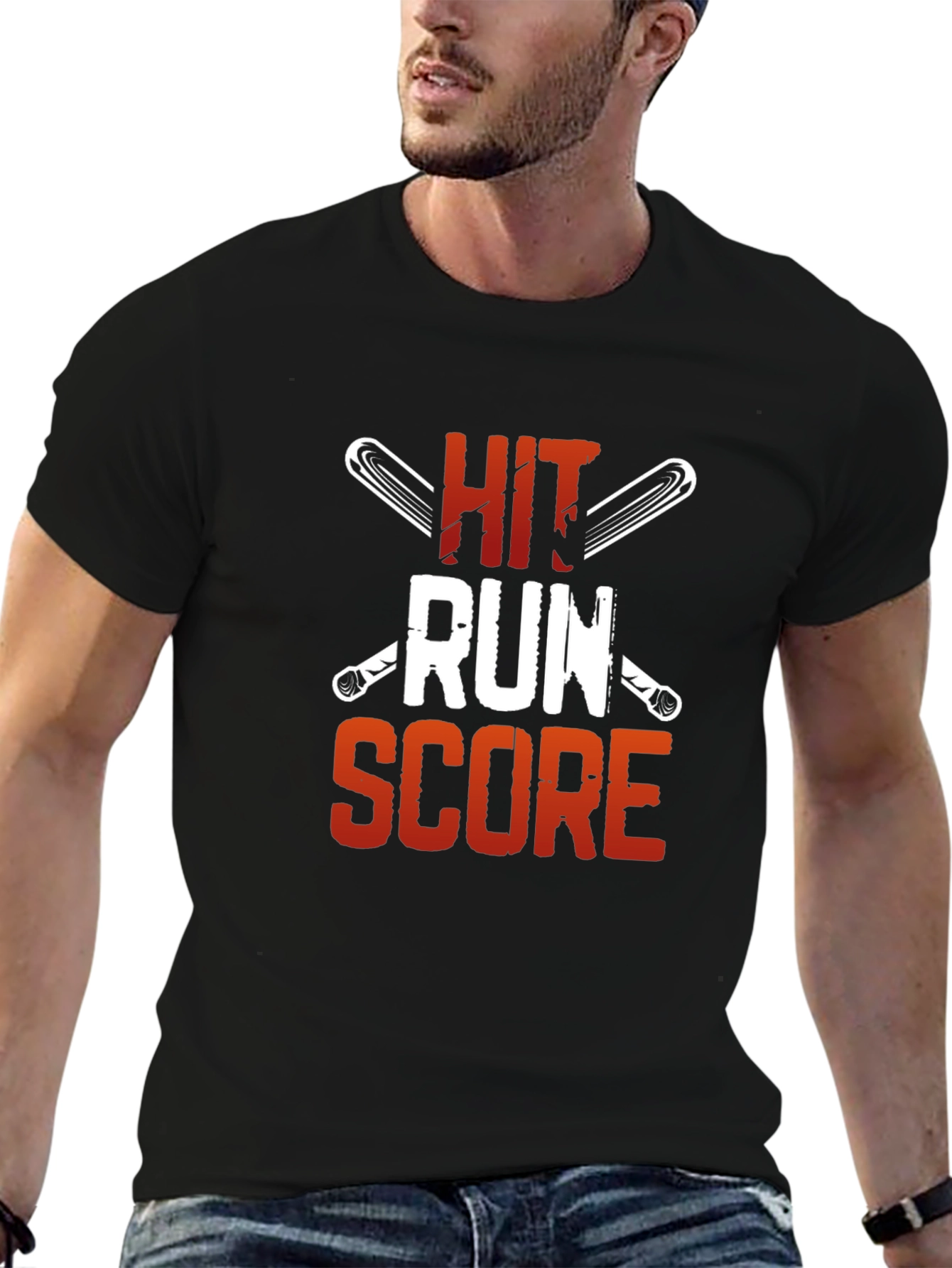 Hit Run Score Baseball T-Shirt