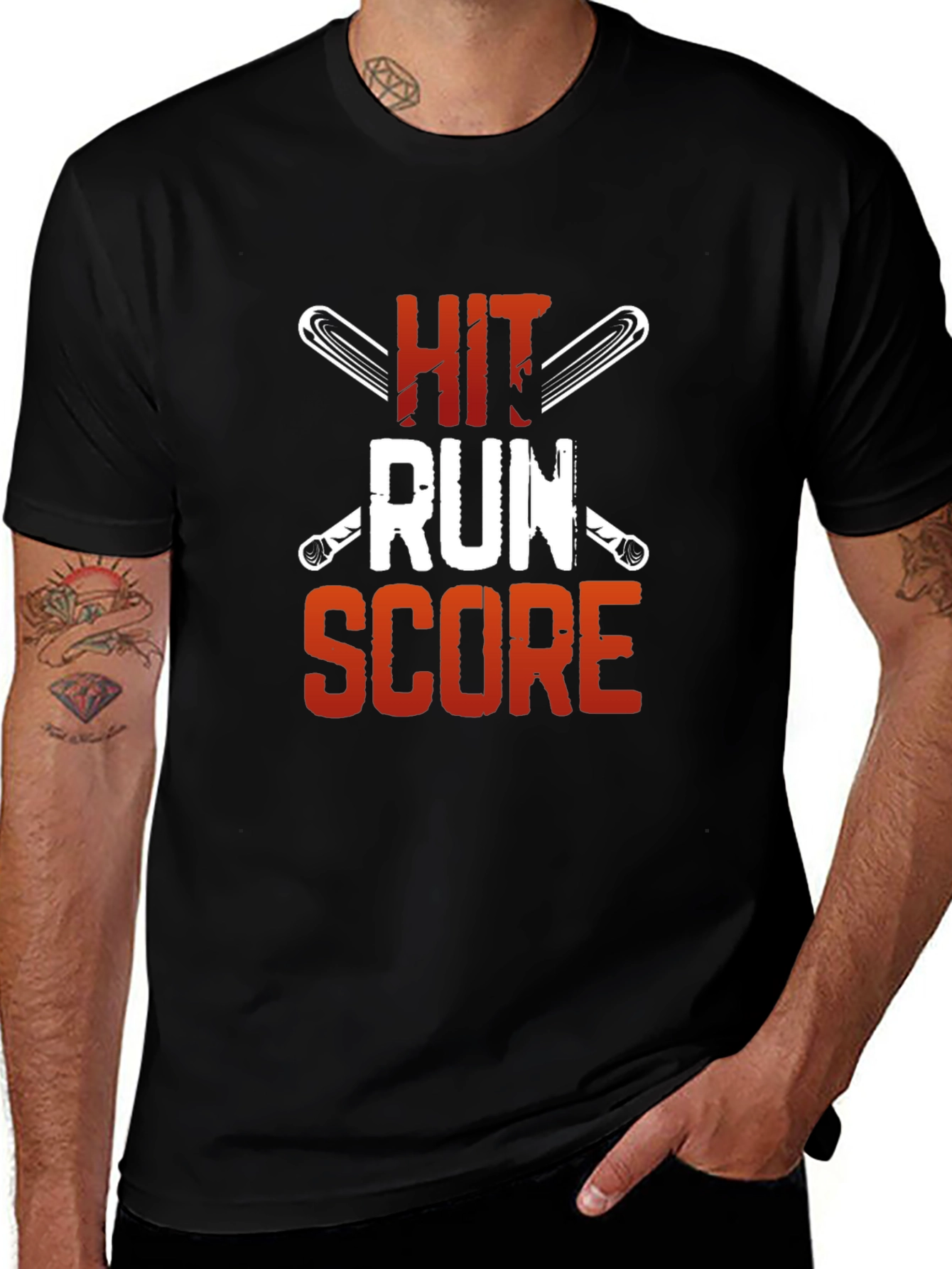 Hit Run Score Baseball T-Shirt