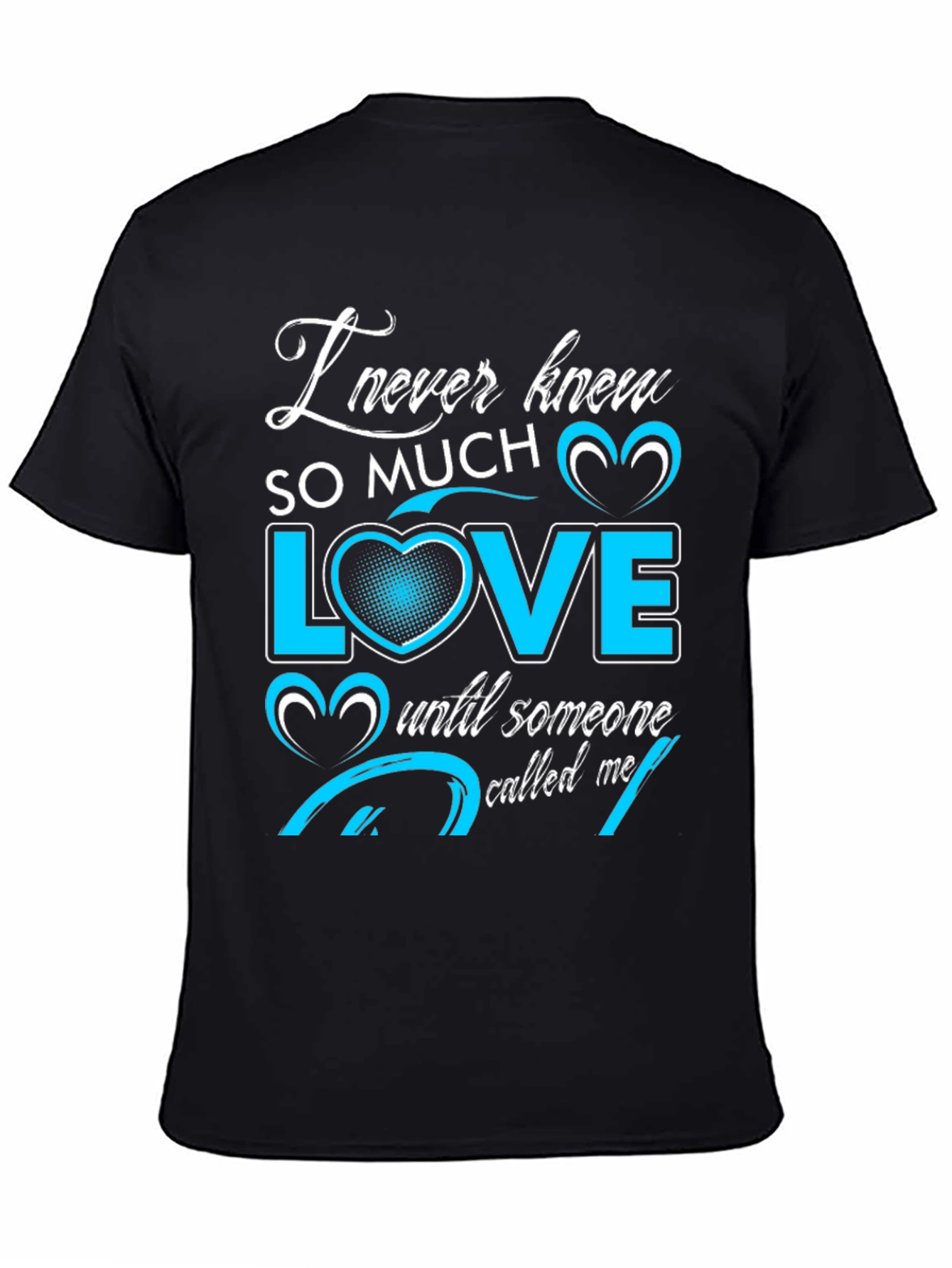 I Never Knew Love Black Graphic Tee