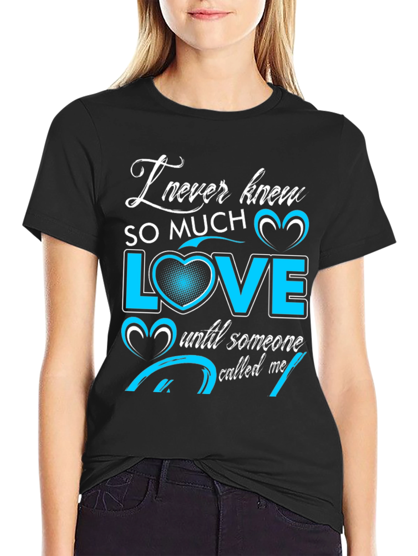 I Never Knew Love Black Graphic Tee