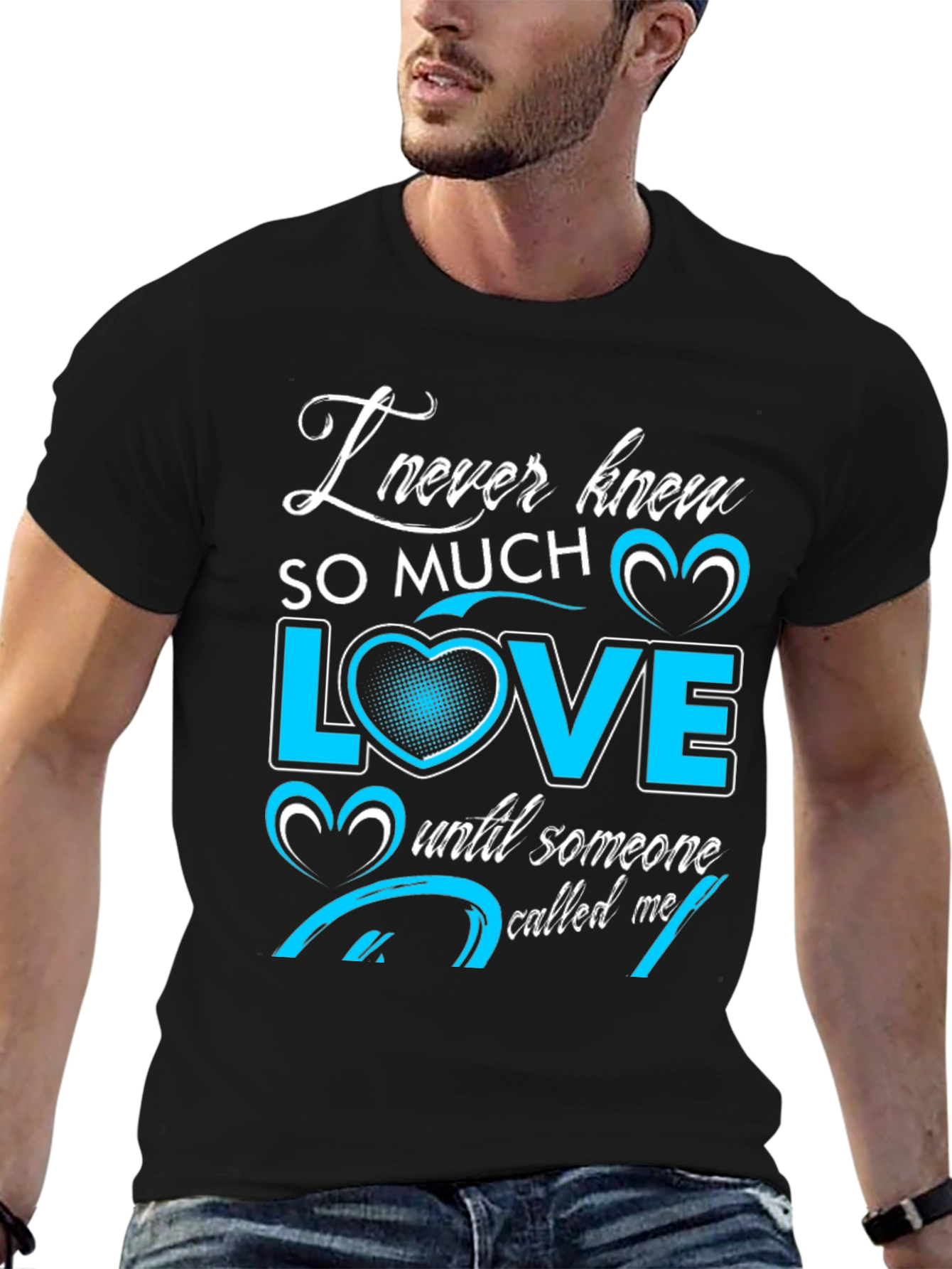 I Never Knew Love Black Graphic Tee