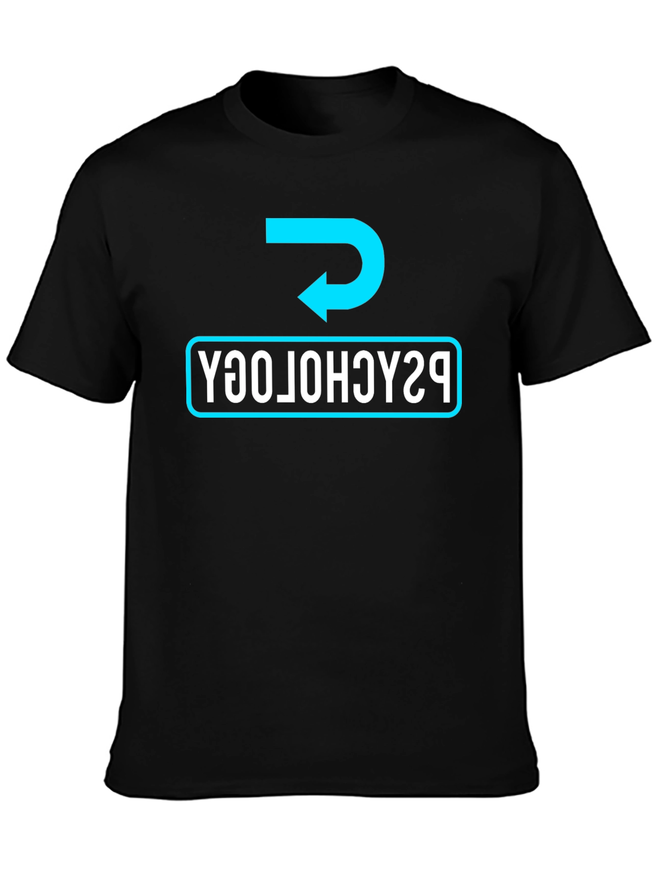 Psychology Backwards T-Shirt - Mens Black Tee