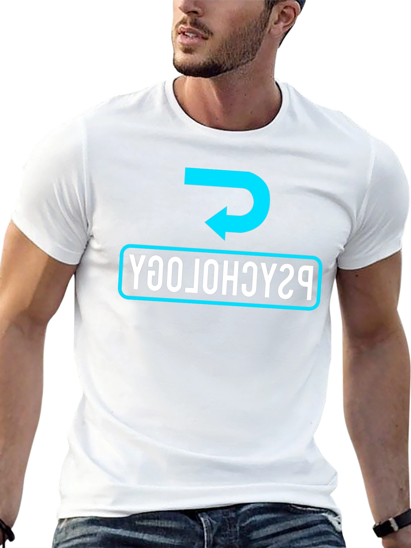 Psychology Backwards T-Shirt - Mens Black Tee