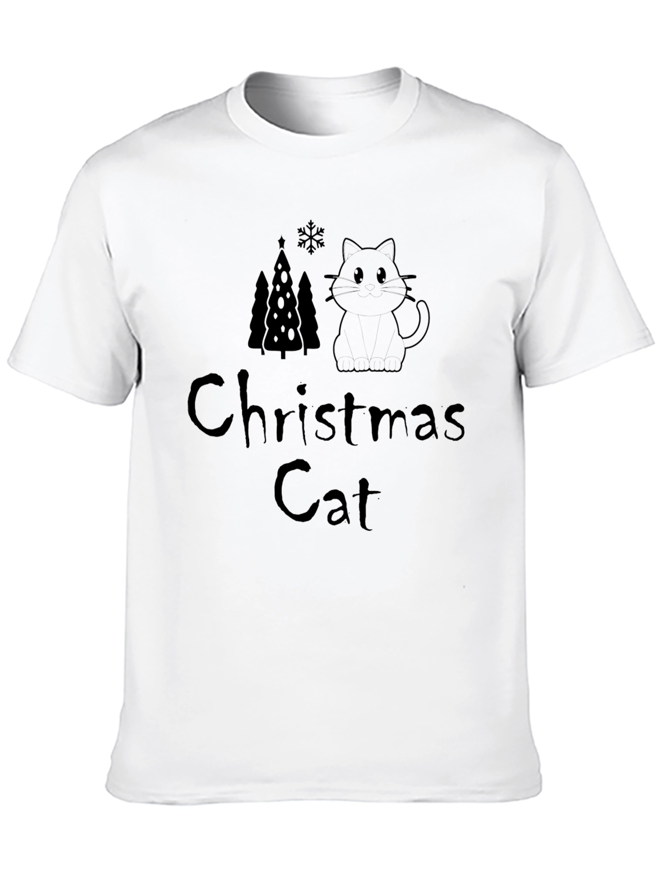 Christmas Cat Graphic T-Shirt