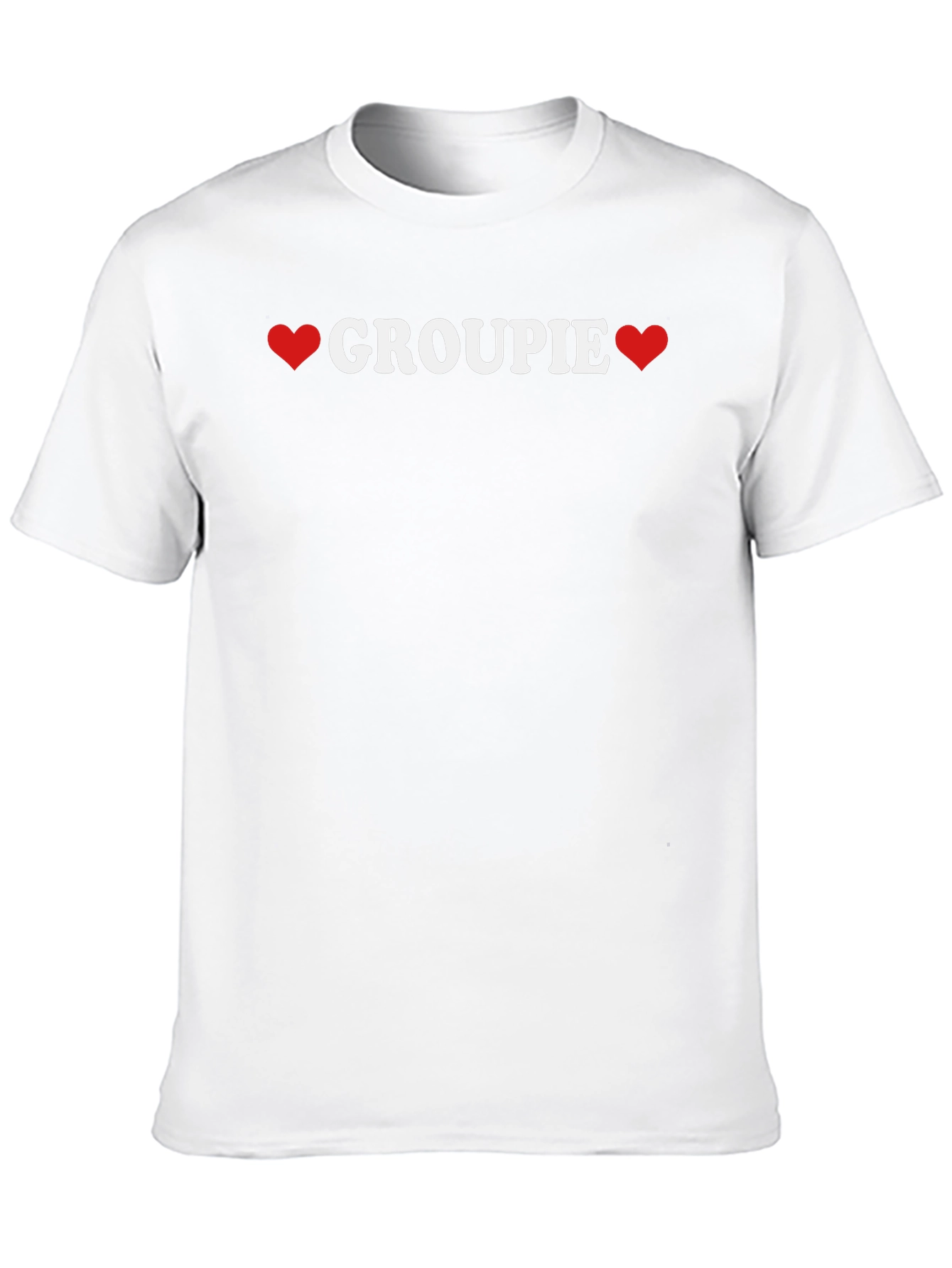 Groupie Heart Graphic Tee - Soft Cotton Crewneck T-Shirt