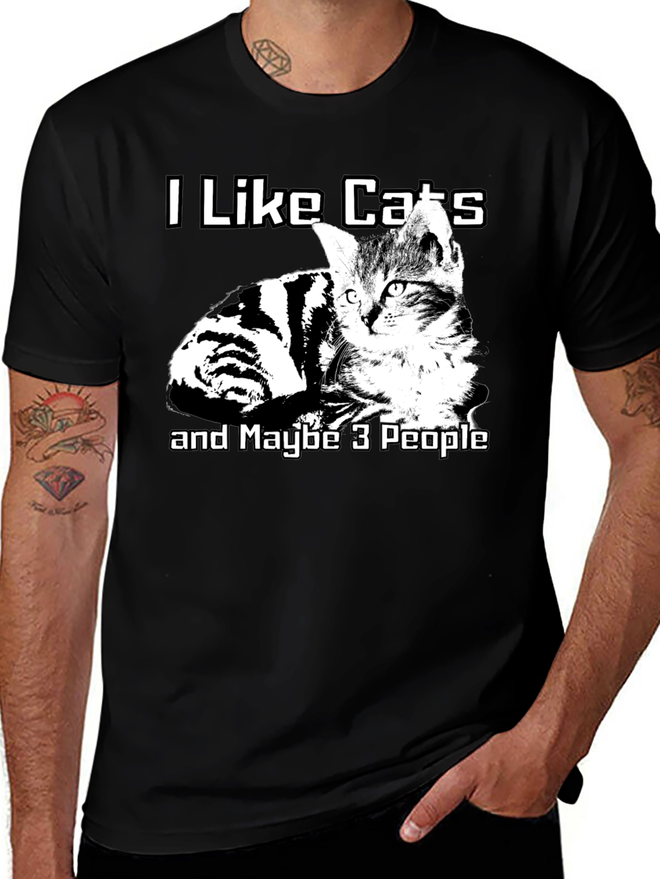 I Like Cats T-Shirt Funny Cat Lover Graphic Tee