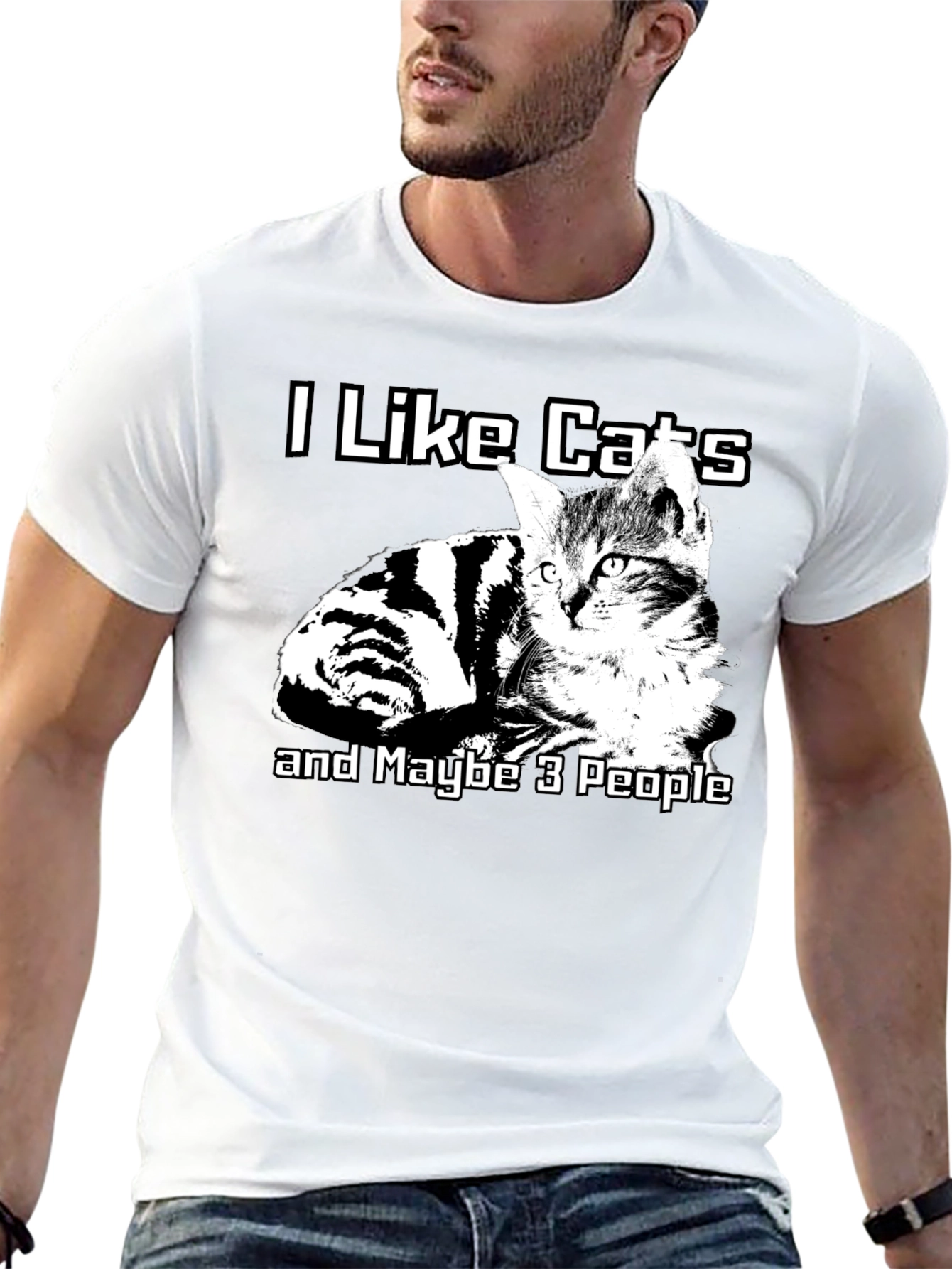 I Like Cats T-Shirt Funny Cat Lover Graphic Tee